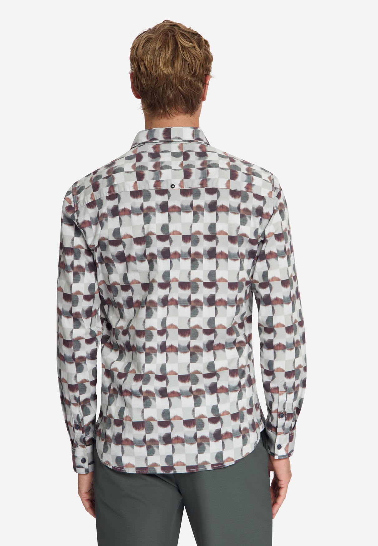 Overhemd met all-over stretchprint | Cayenne
