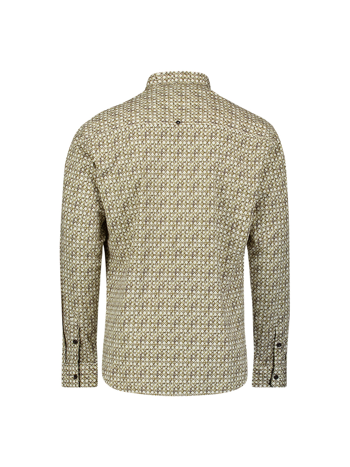 Geprint Stretch Overhemd | Moss