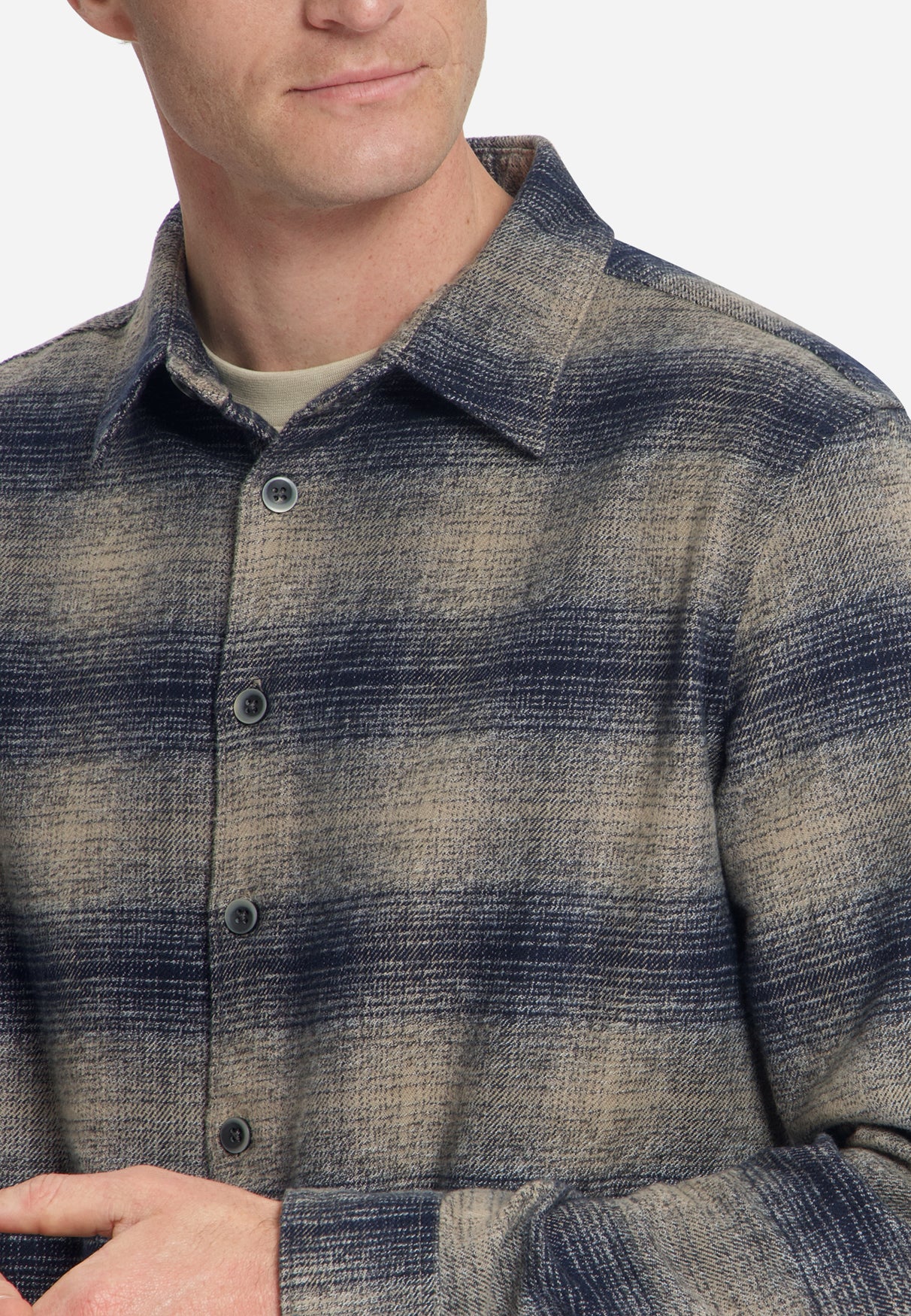 Overhemd van geverfd flanel met ruitmotief | Dark Night