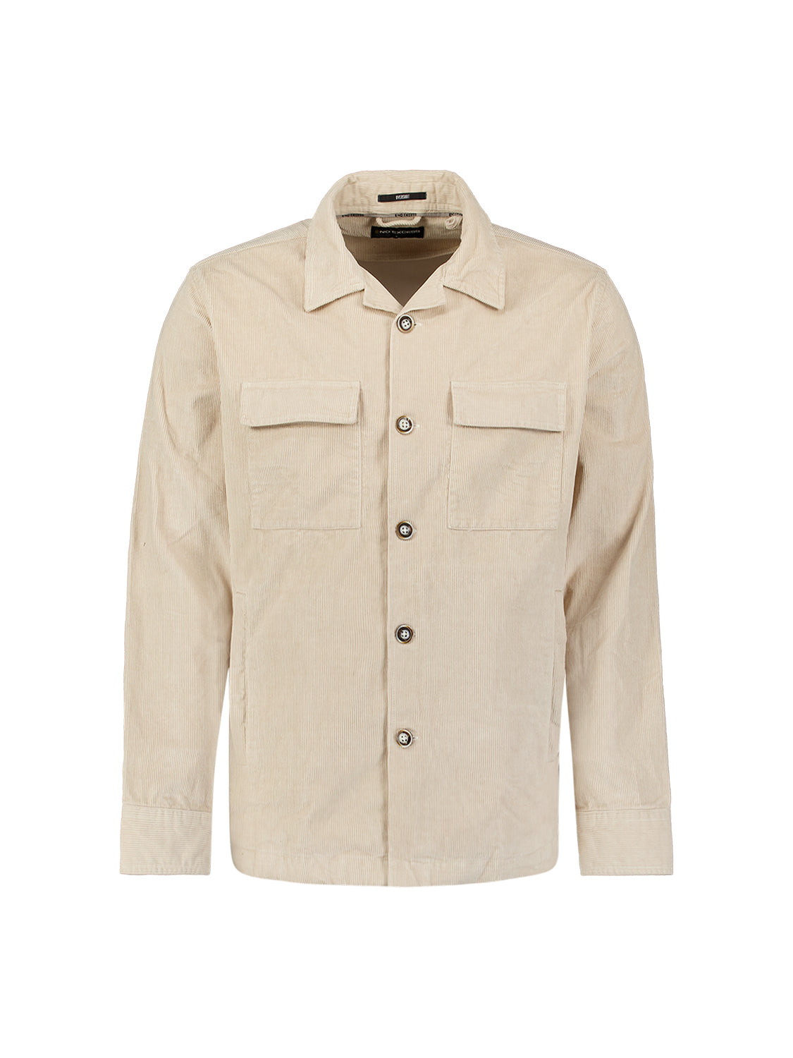 Overshirt van zware corduroy | stone