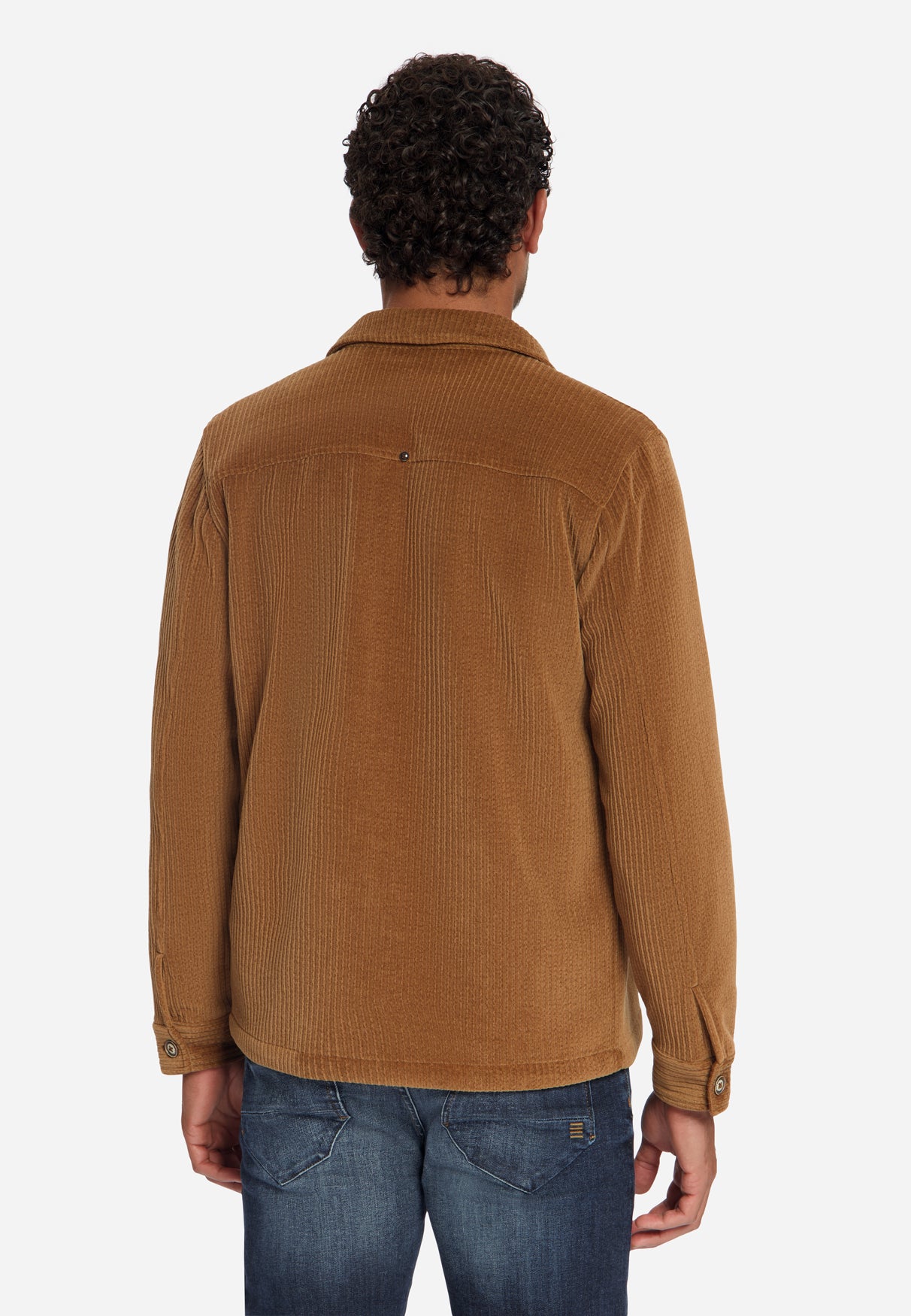 Stretch Cord Overshirt | Caramel