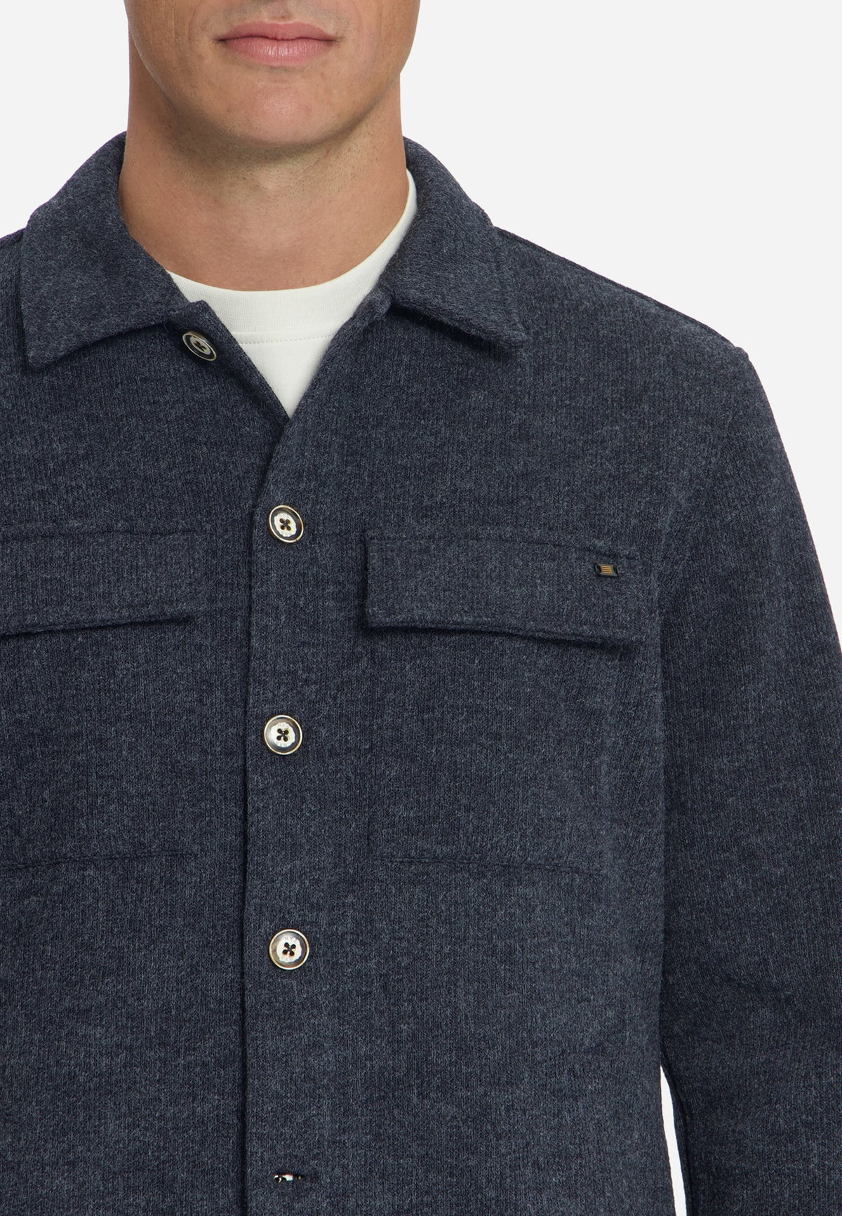 Overshirt met wollook | Dark Night