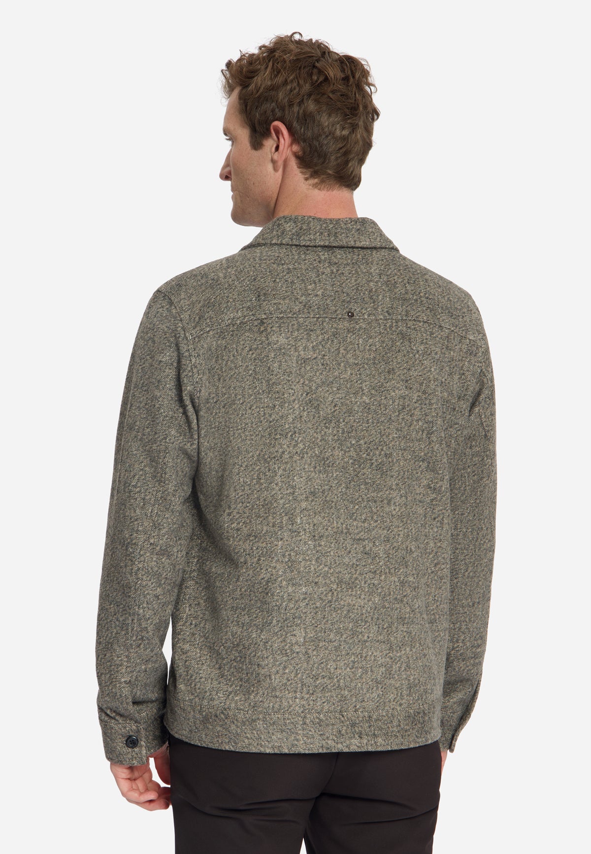 Wolmix overshirt met ritssluiting | Light Brown
