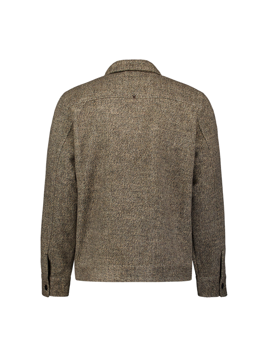 Wolmix overshirt met ritssluiting | Light Brown