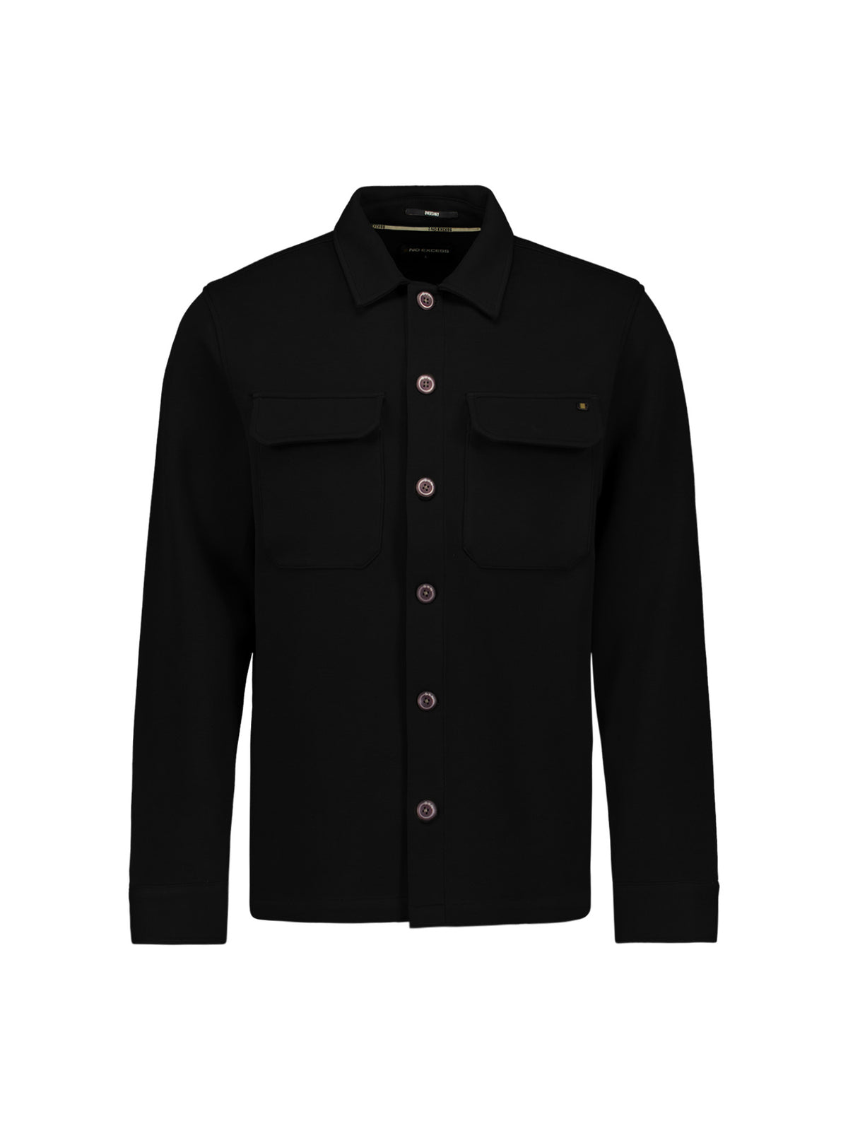 Piqué sweat overshirt | Black