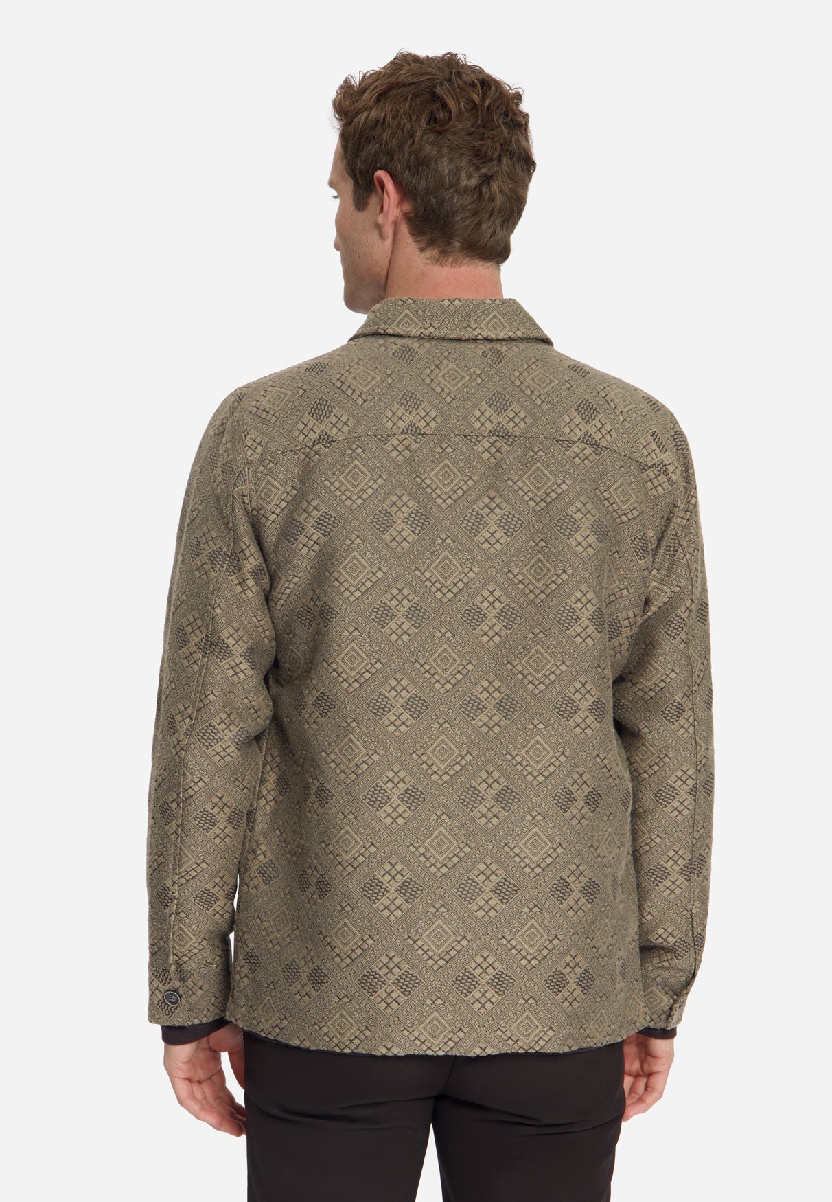 Jacquard overshirt | Taupe