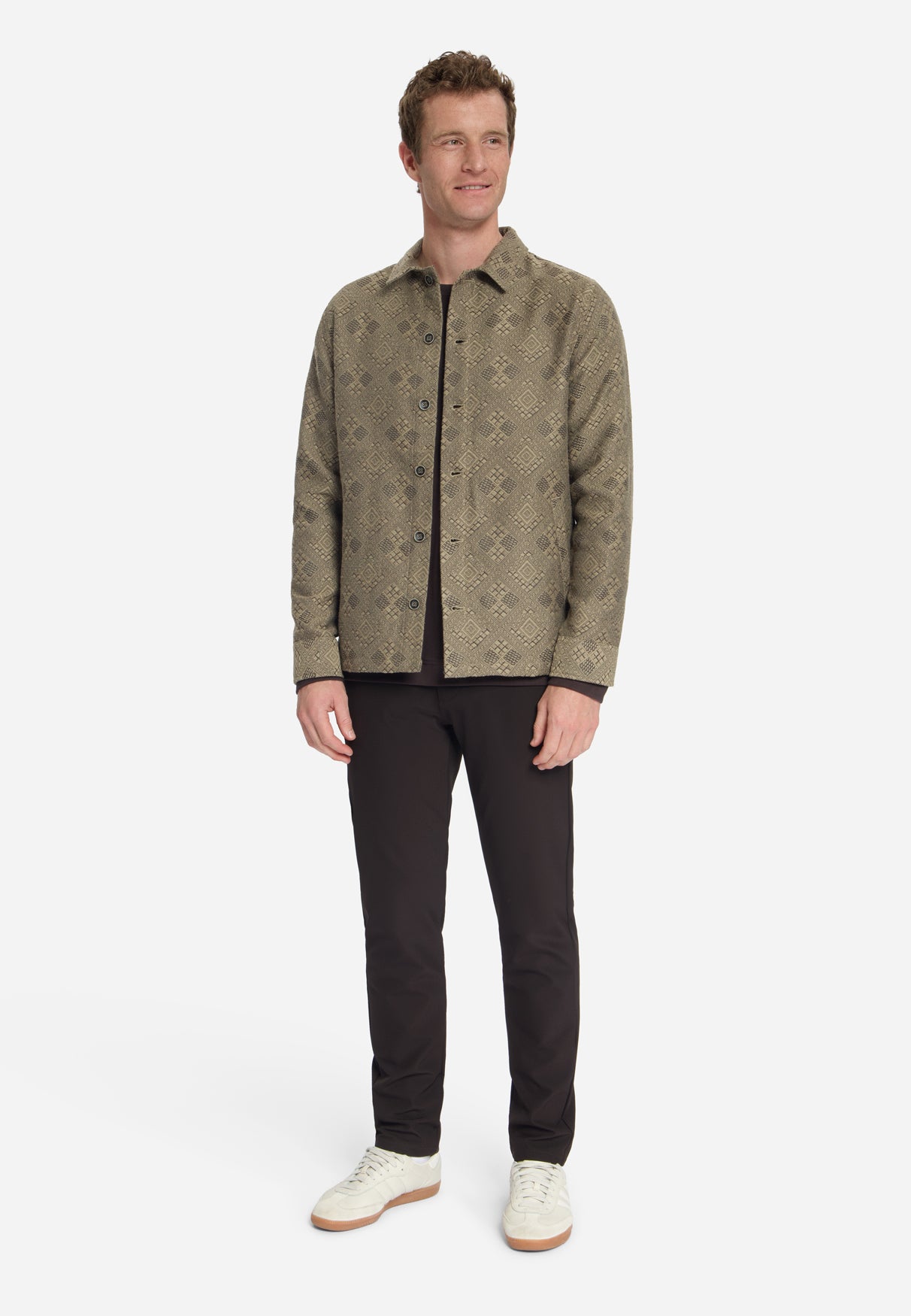 Jacquard overshirt | Taupe