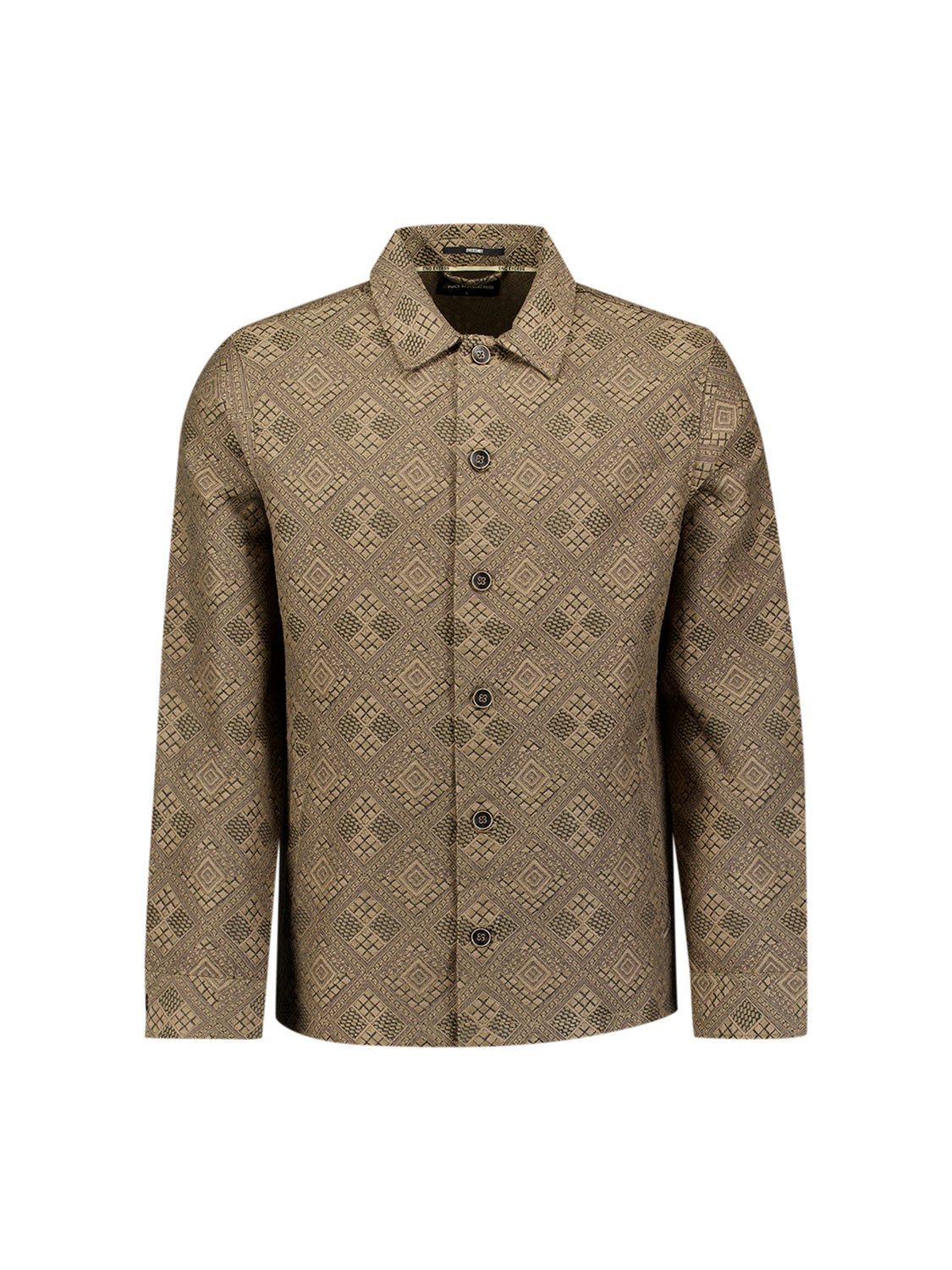 Jacquard overshirt | Taupe