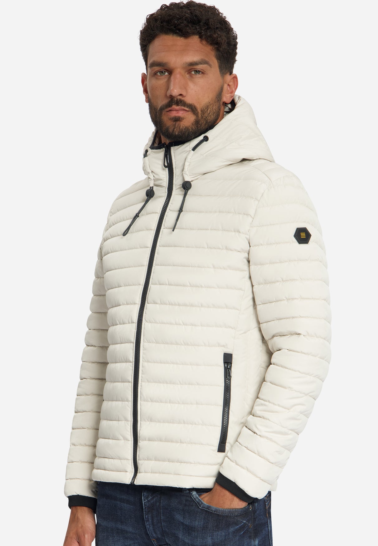 Gewatteerde Jas Met Capuchon | Stone