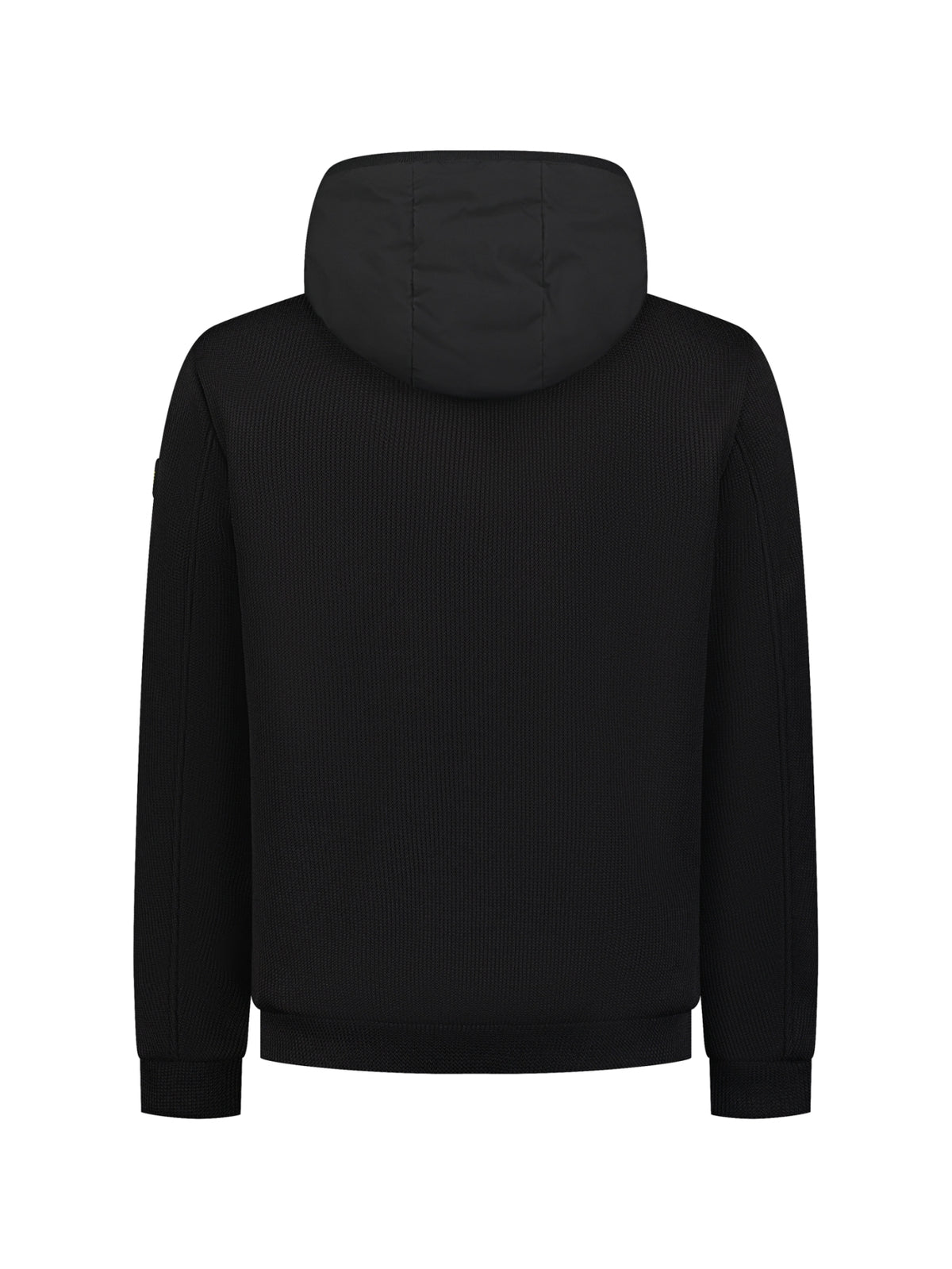 Knitted Padded Hooded Jacket | Black