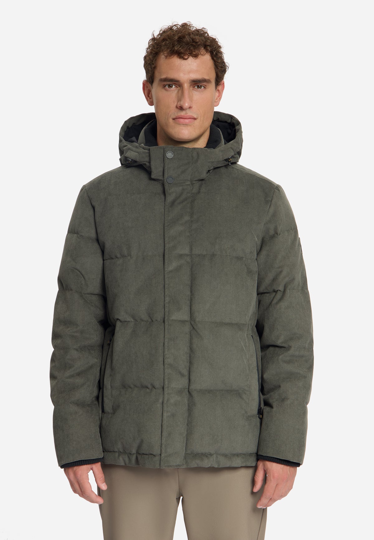 Corduroy-jas met capuchon | Army