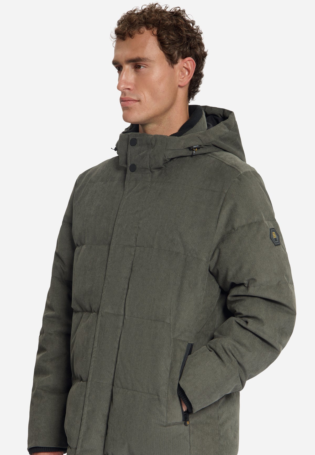 Corduroy-jas met capuchon | Army