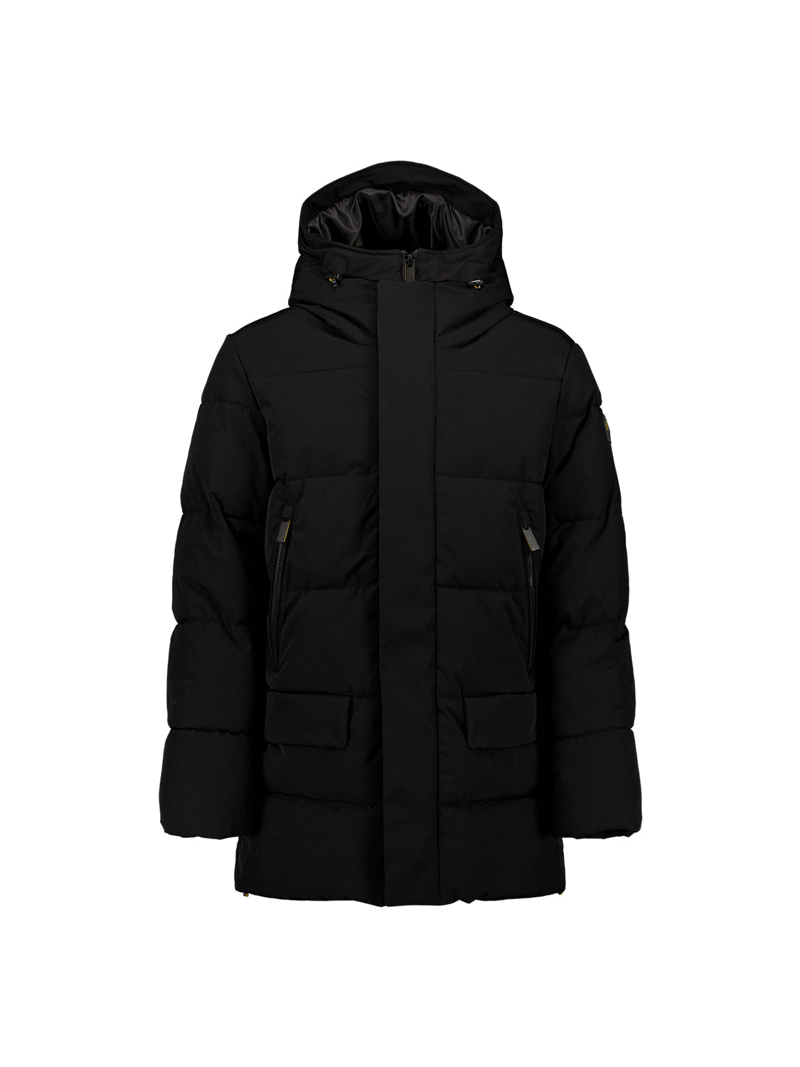 Gewatteerde parka jas met capuchon | Black