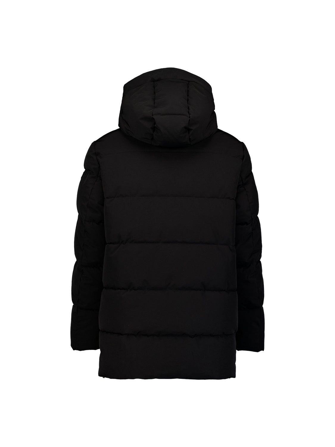 Gewatteerde parka jas met capuchon | Black