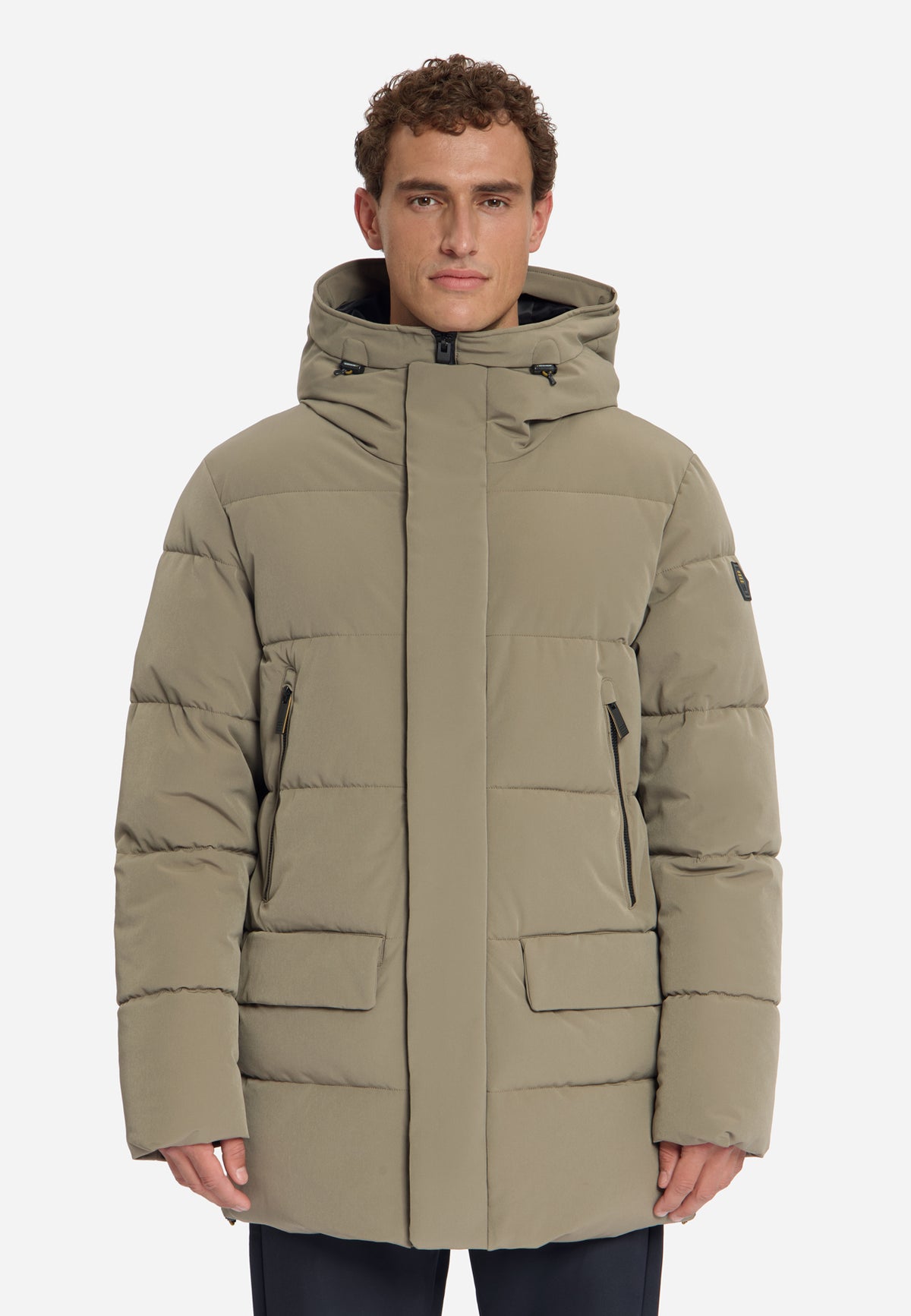 Gewatteerde parka jas met capuchon | Mud