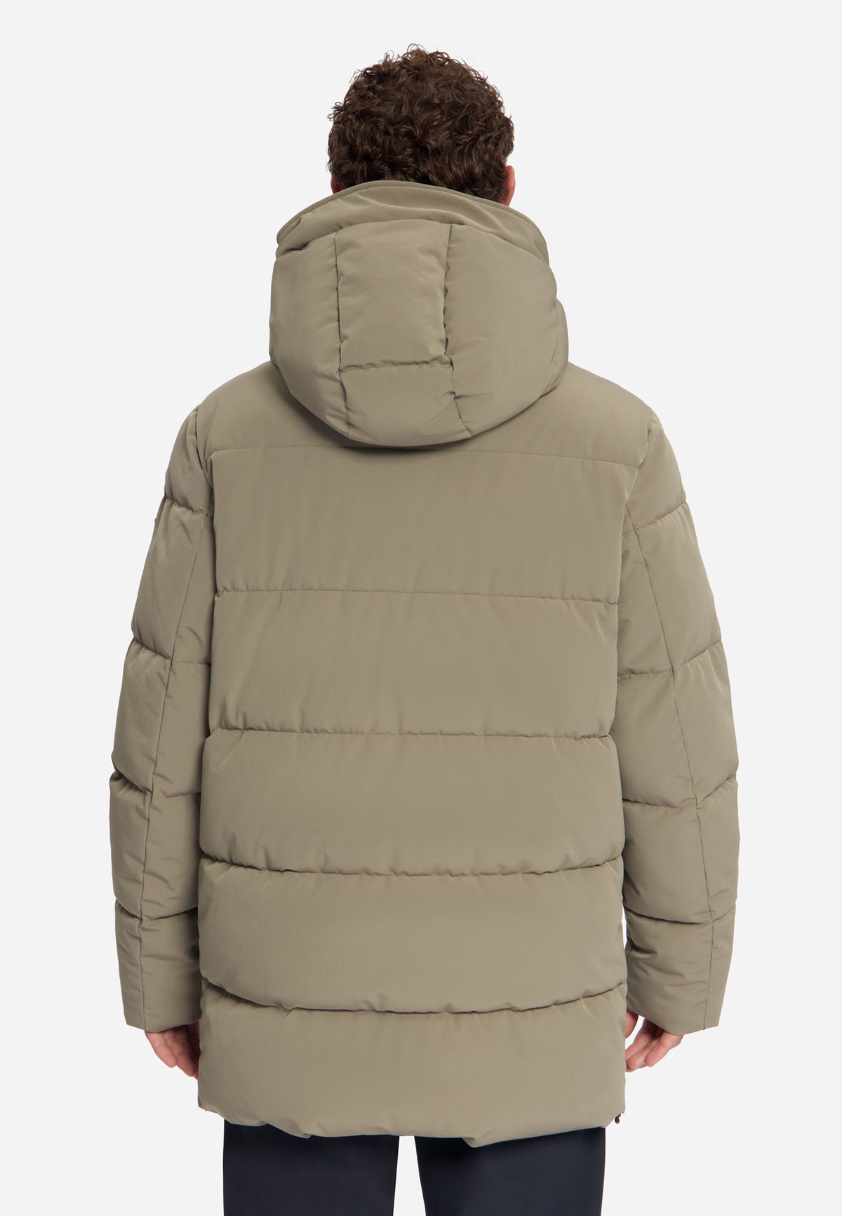 Gewatteerde parka jas met capuchon | Mud