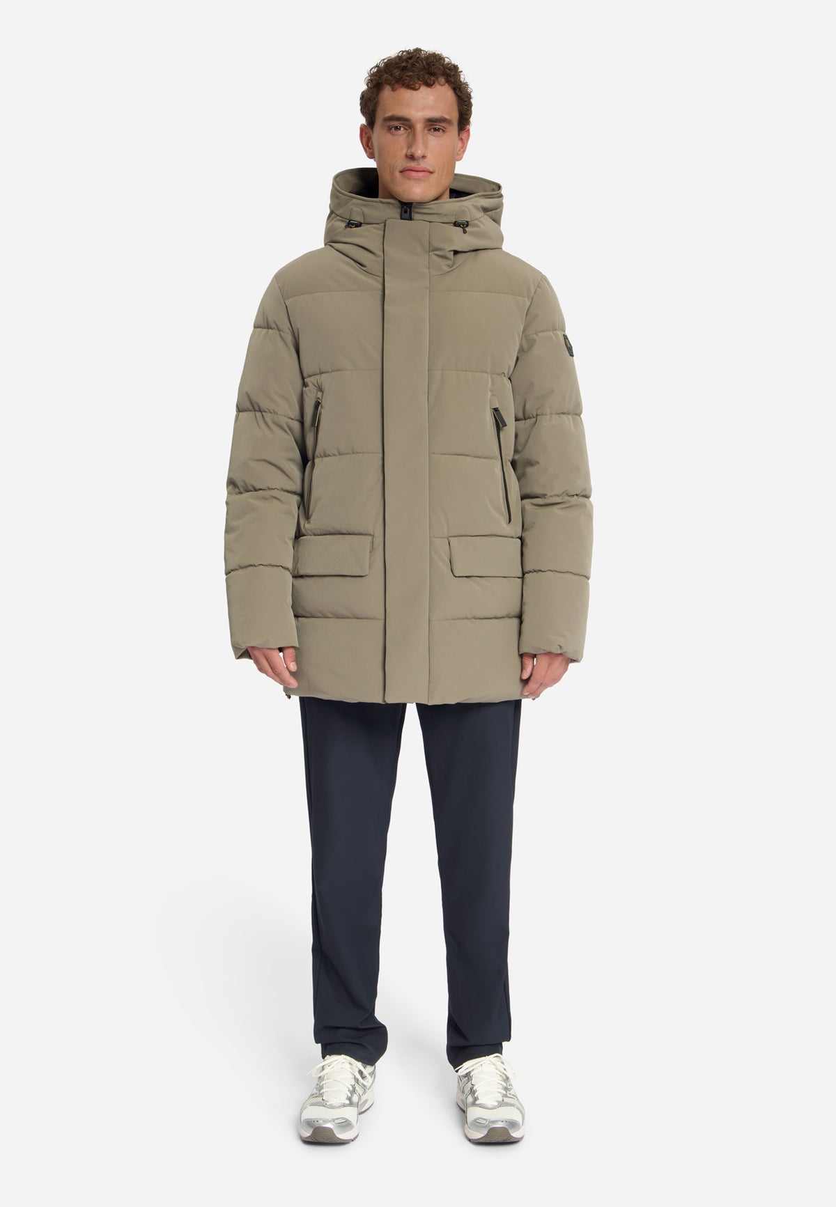 Gewatteerde parka jas met capuchon | Mud