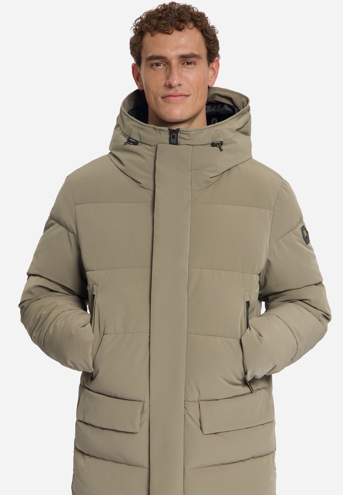 Gewatteerde parka jas met capuchon | Mud