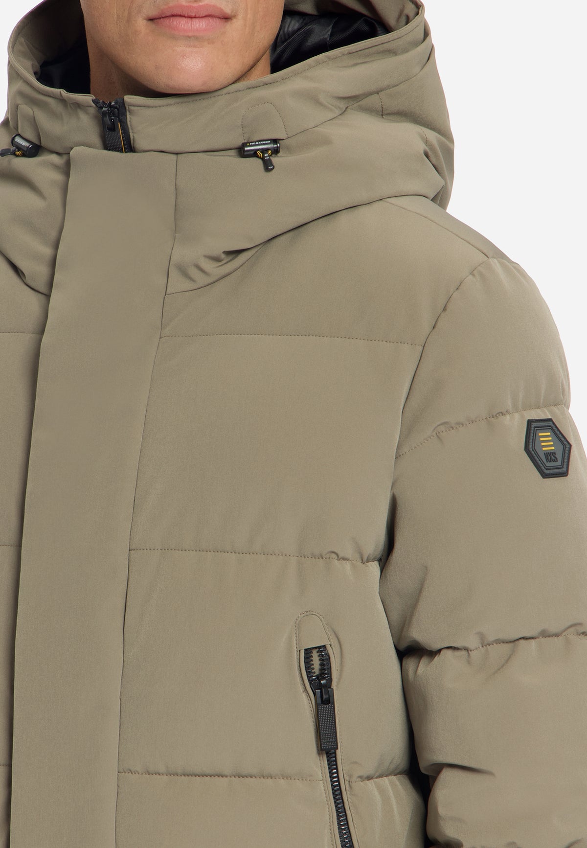 Gewatteerde parka jas met capuchon | Mud