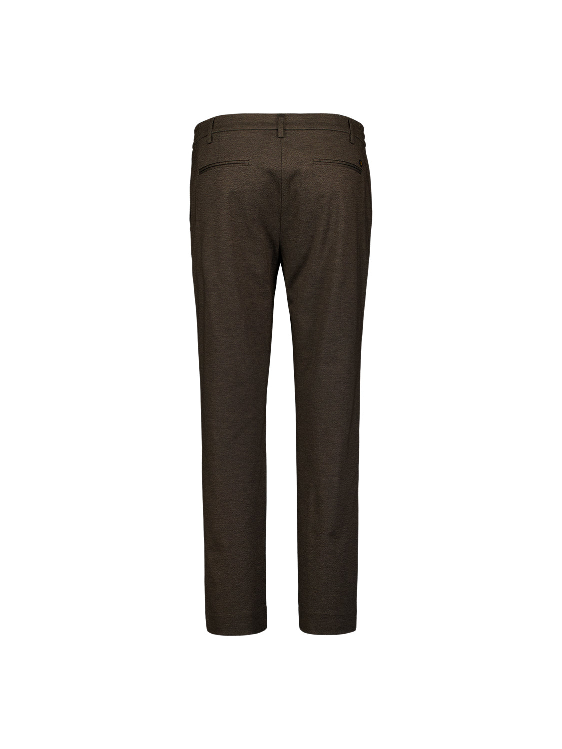 Broek van jersey in Melange-kleur, regular fit | Dark Brown