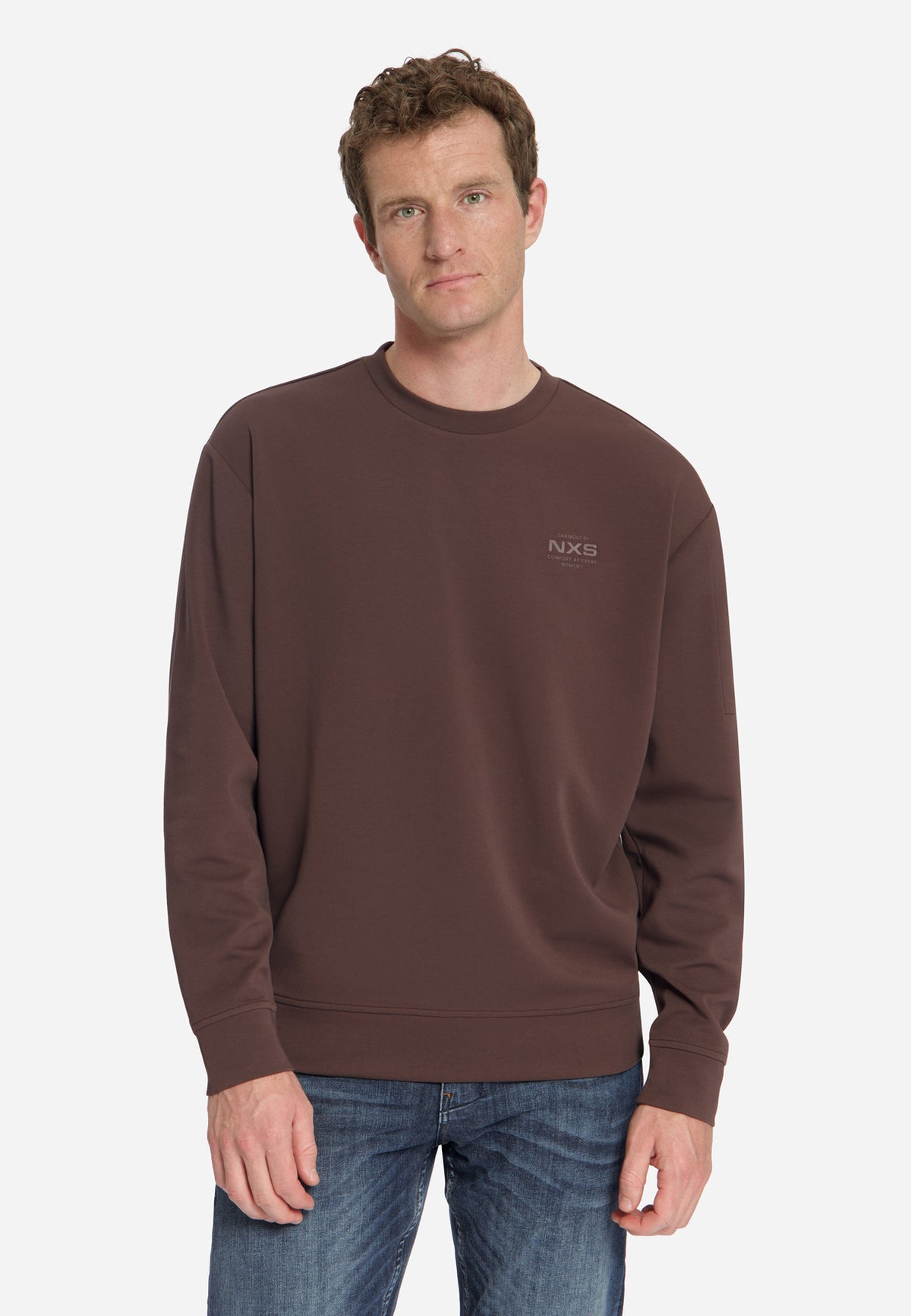 Sweater met ronde hals | Dark Brown