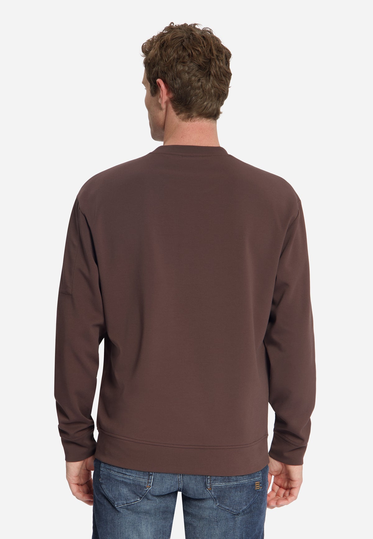 Sweater met ronde hals | Dark Brown