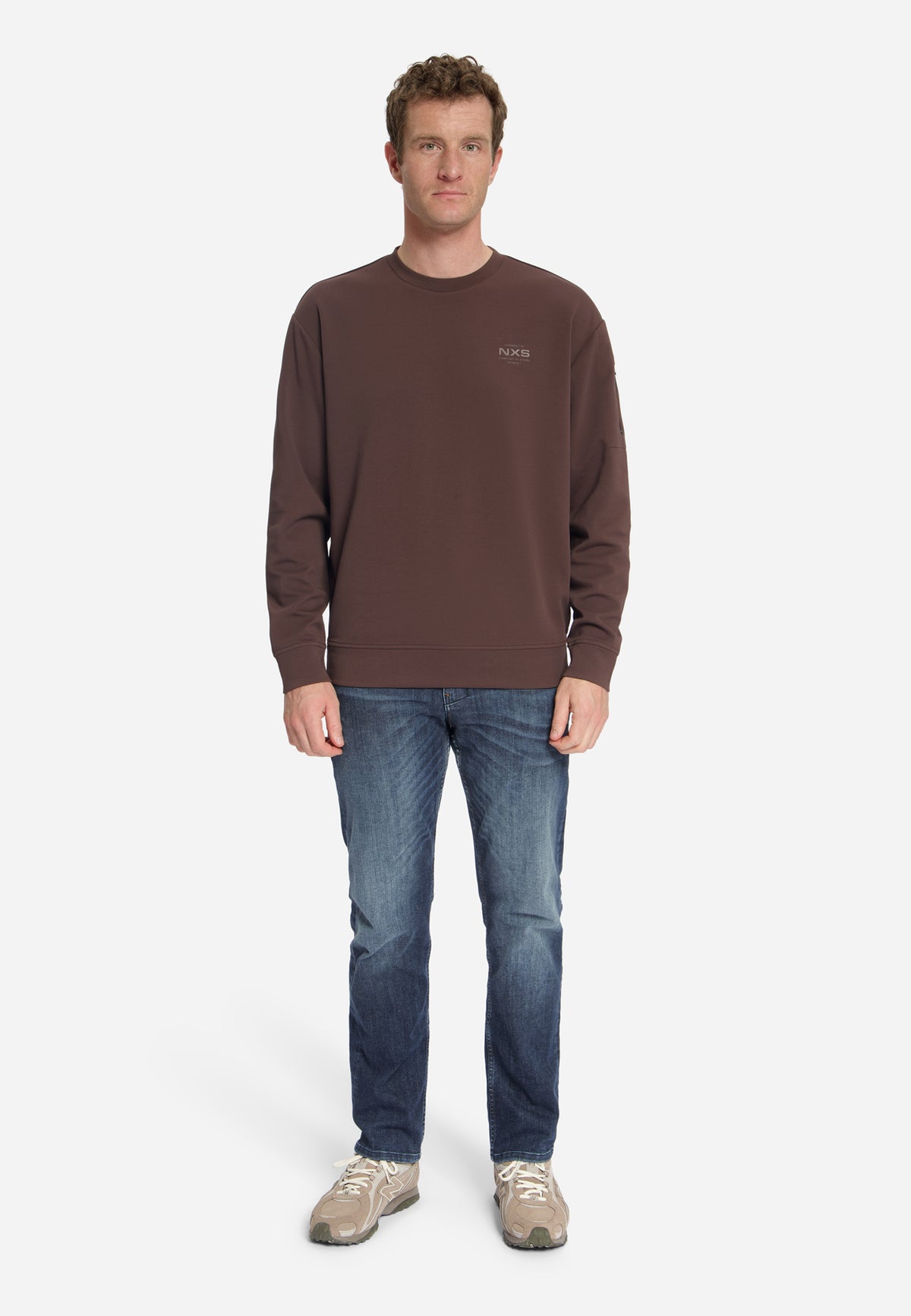 Sweater met ronde hals | Dark Brown