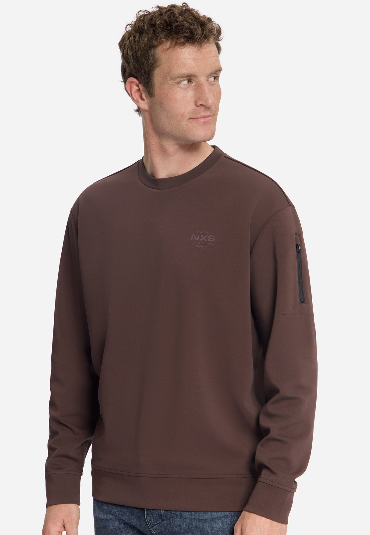Sweater met ronde hals | Dark Brown