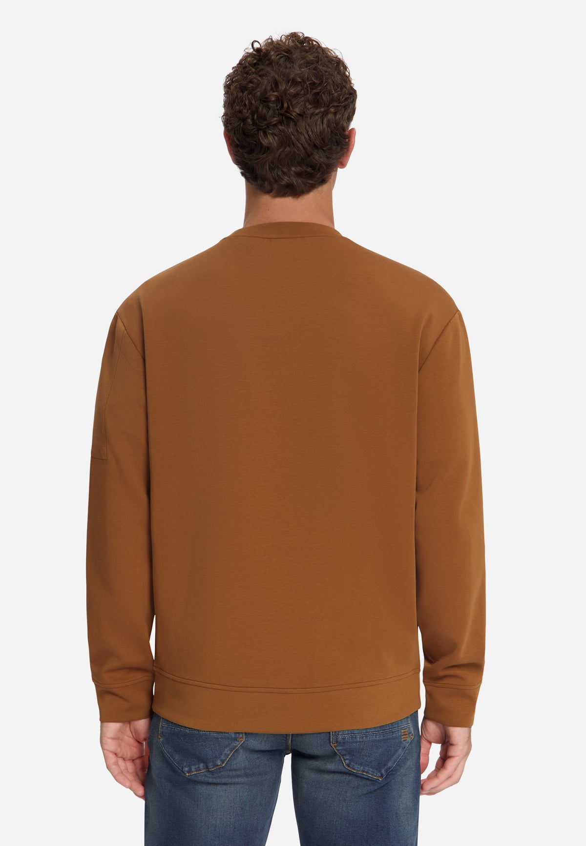 Sweater met ronde hals | Caramel