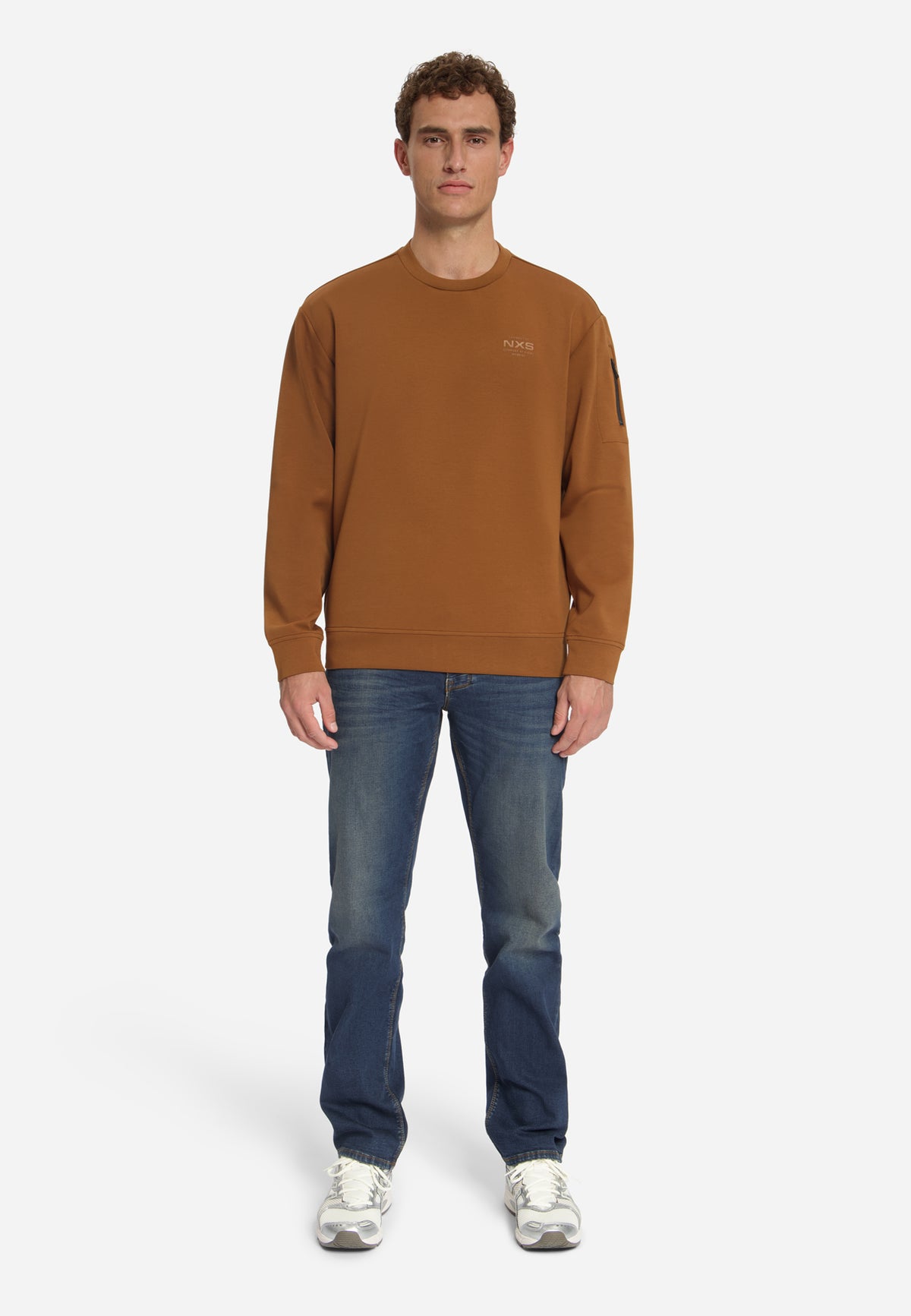Sweater met ronde hals | Caramel