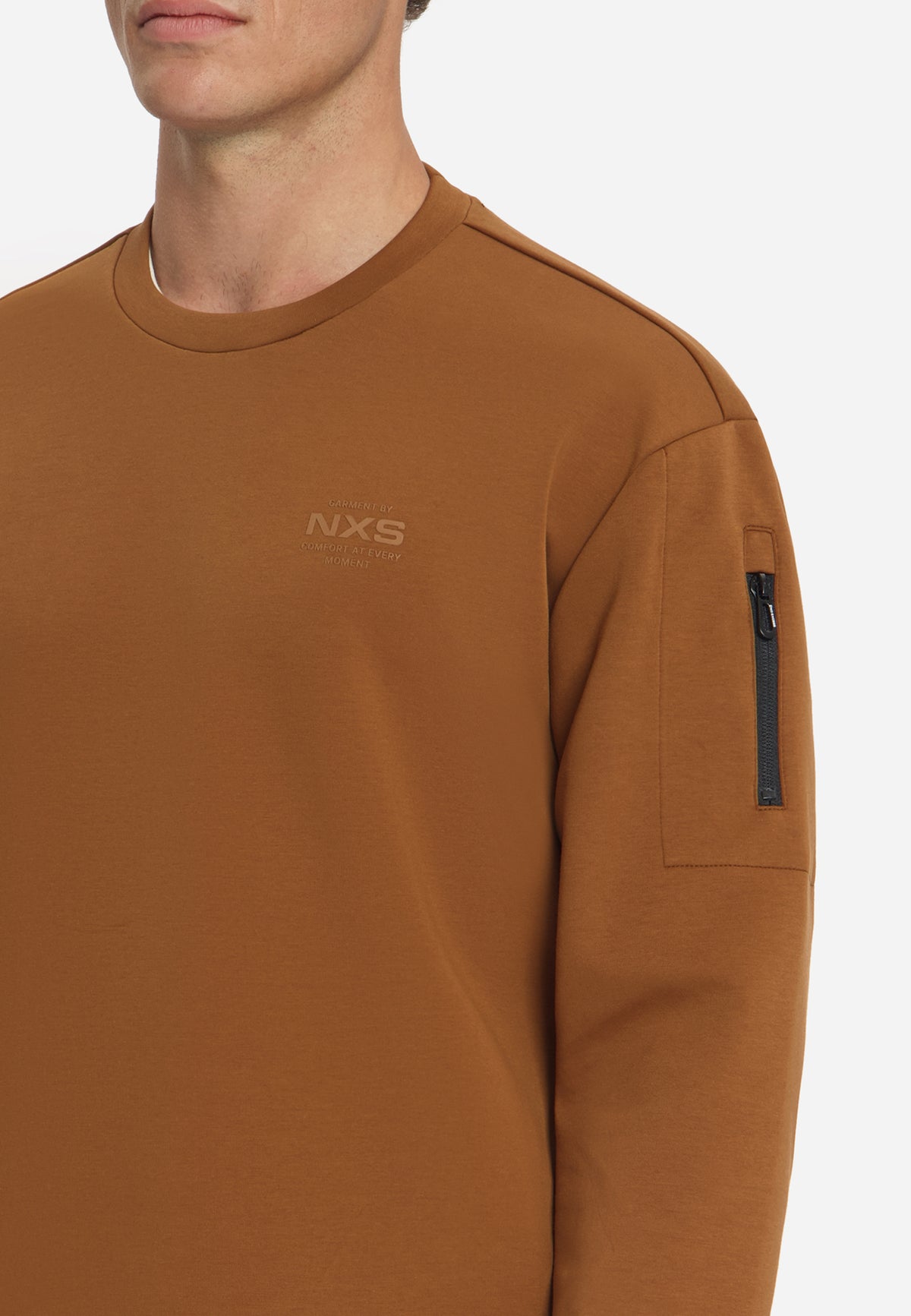 Sweater met ronde hals | Caramel