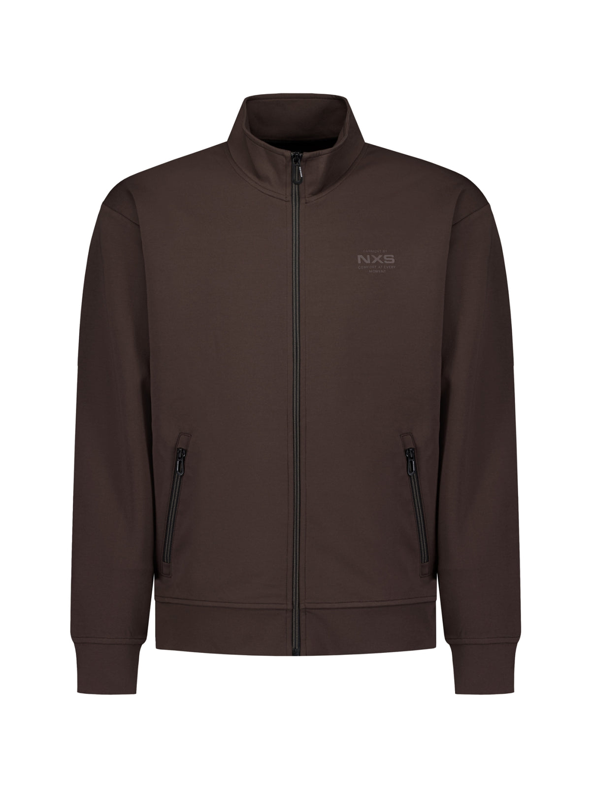 Sweater met volledige ritssluiting | Dark Brown