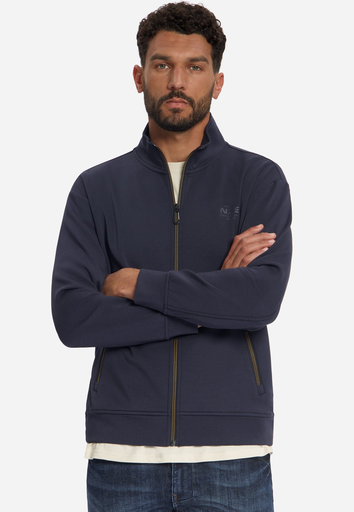 Sweater met volledige ritssluiting | Dark Night