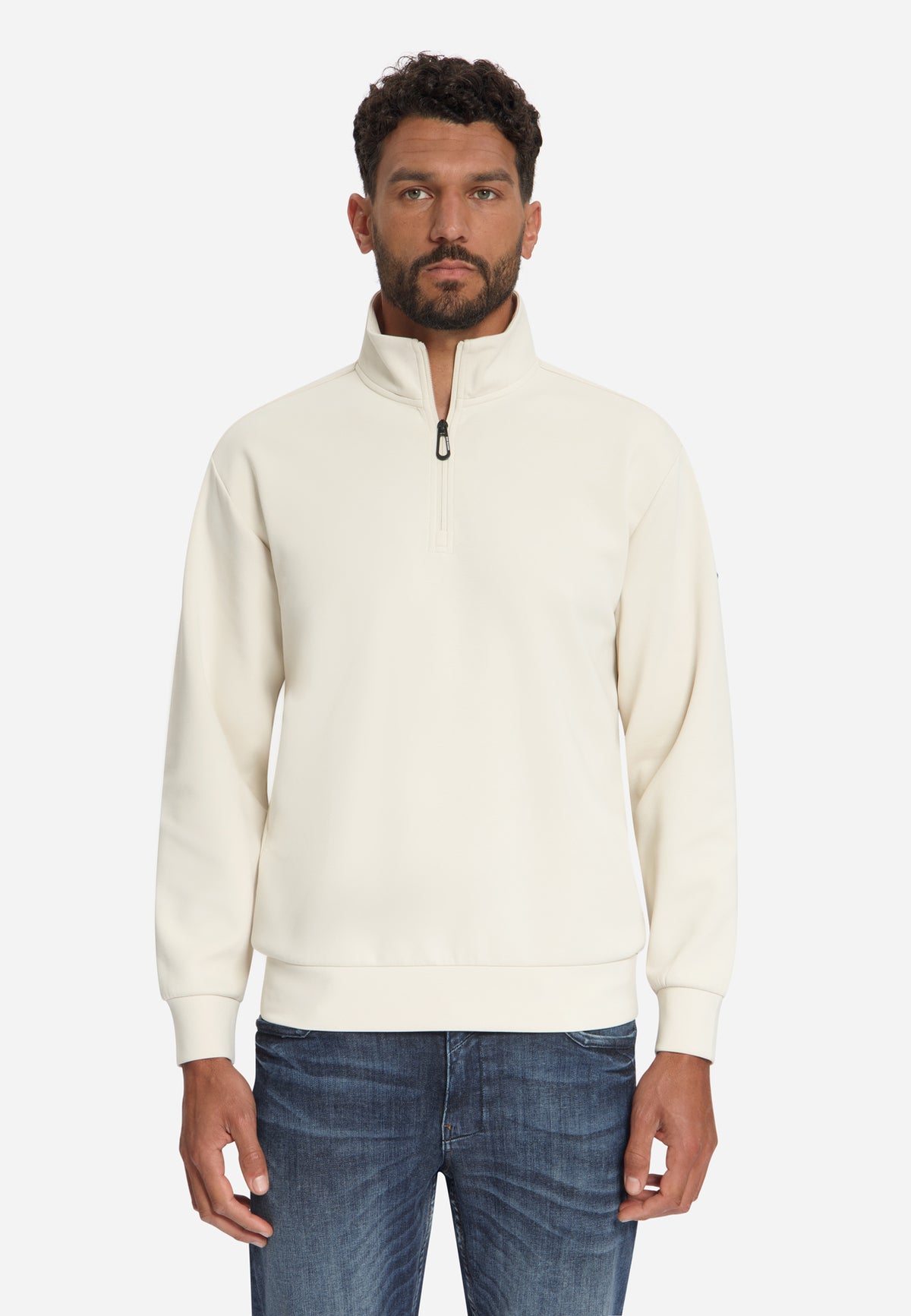 Half-zip sweater | Stone