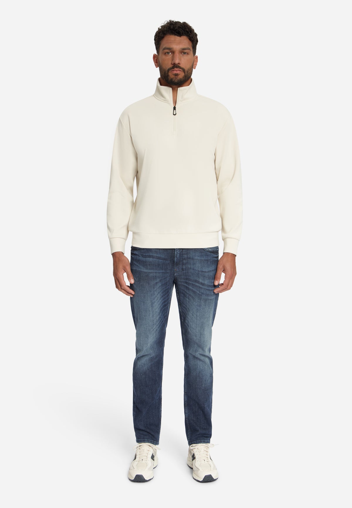 Half-zip sweater | Stone