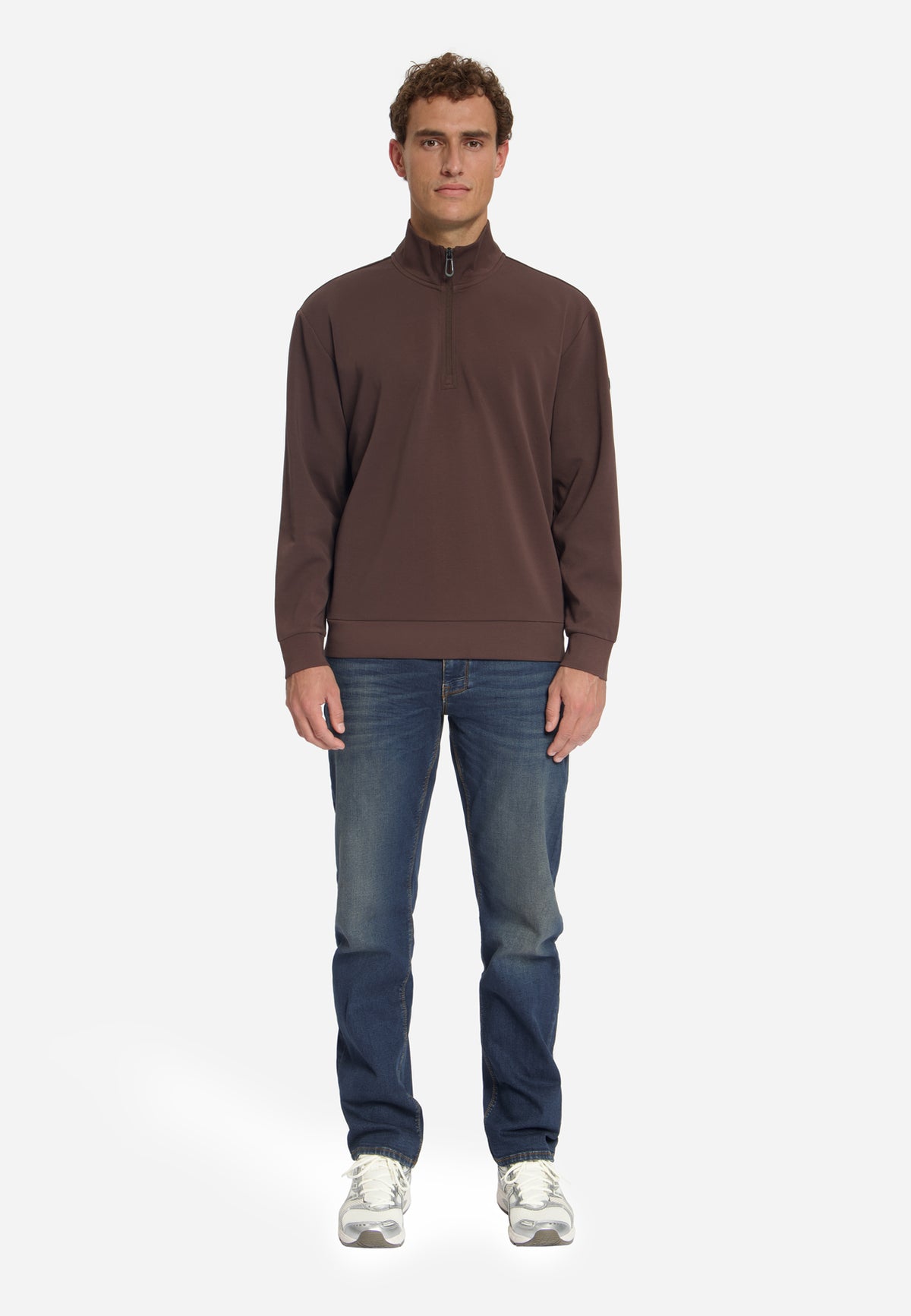 Half-zip sweater | Dark Brown