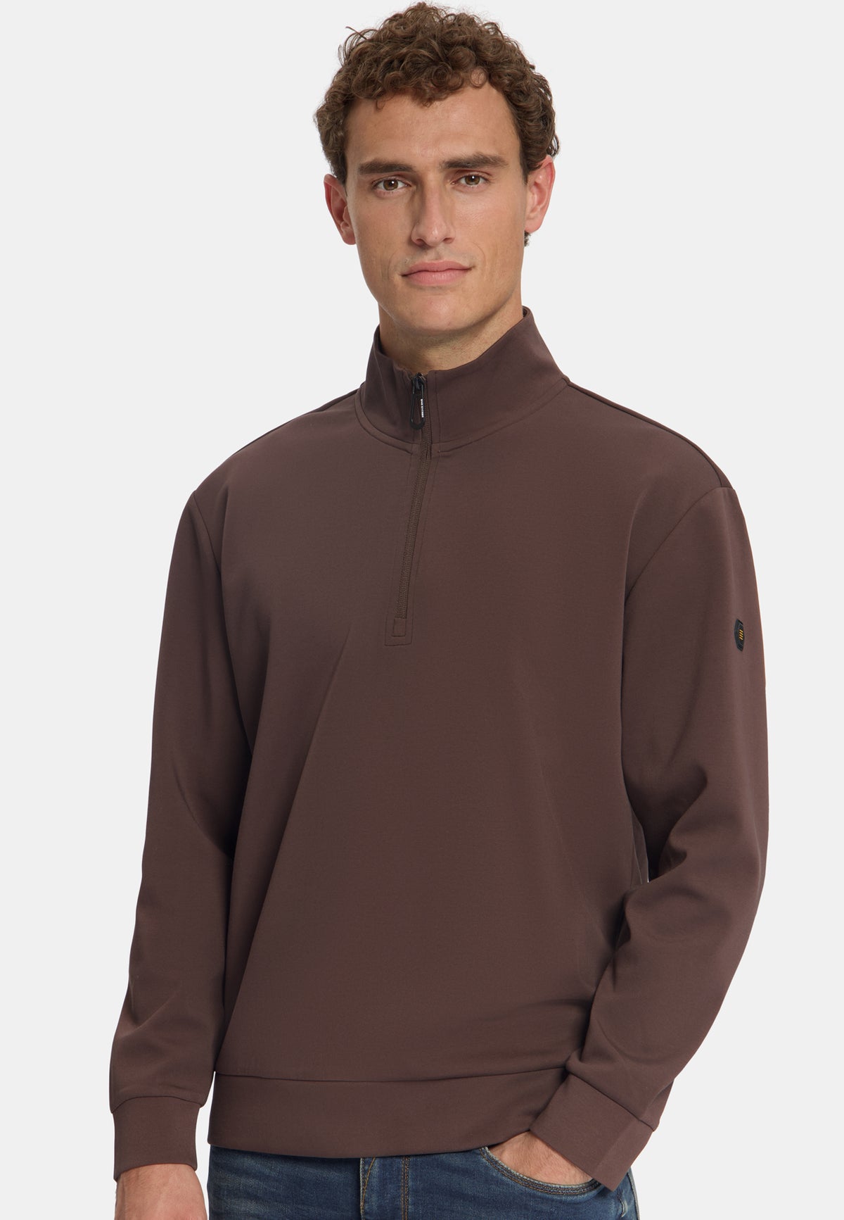 Half-zip sweater | Dark Brown