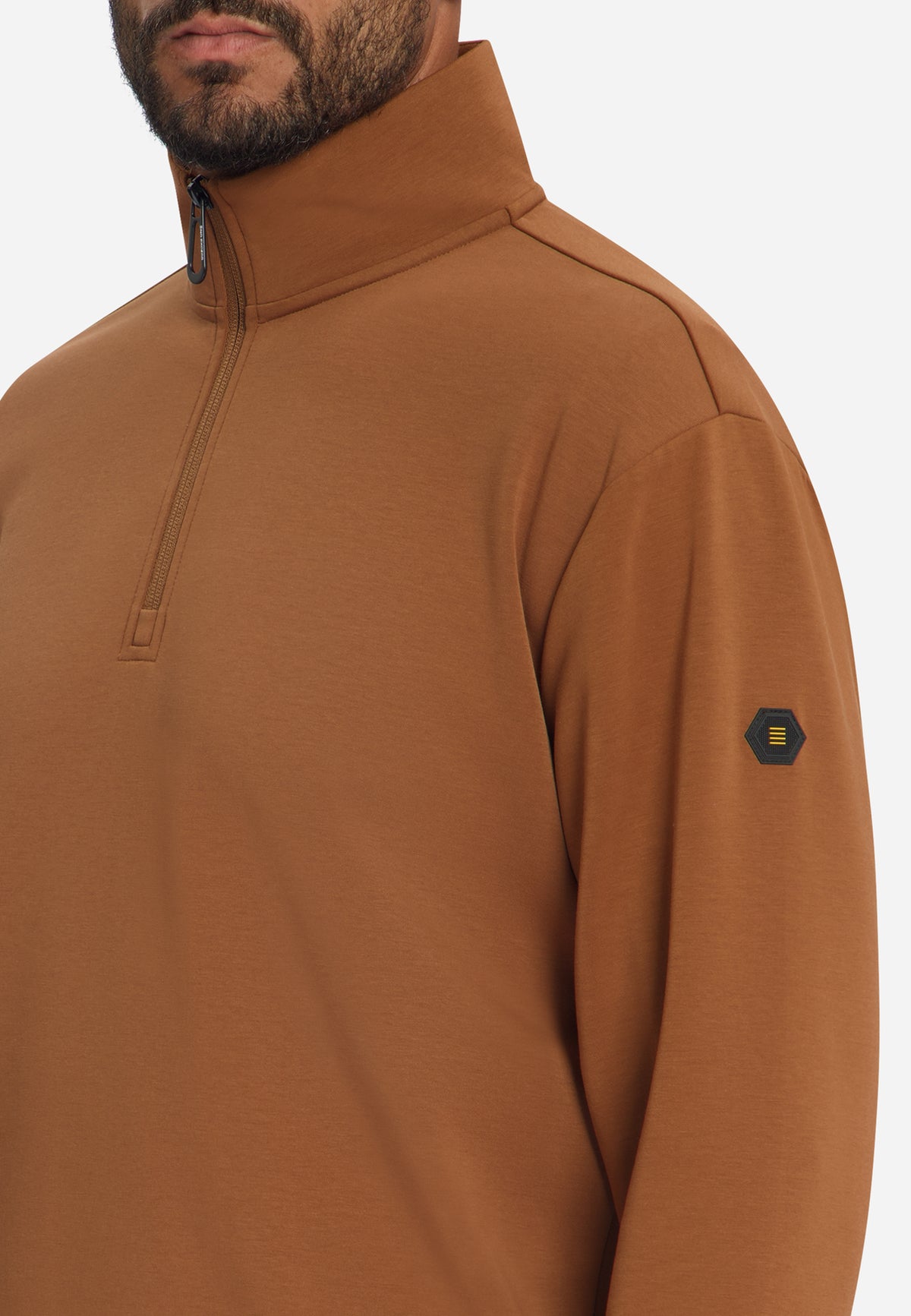 Half-zip sweater | Caramel