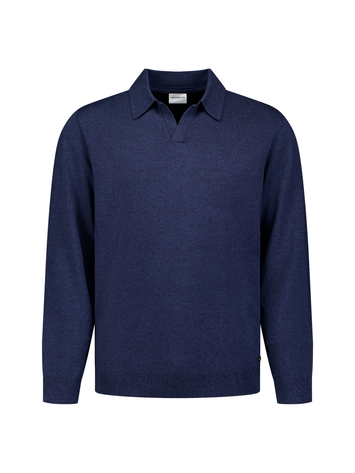 Gemêleerde polo trui | Navy