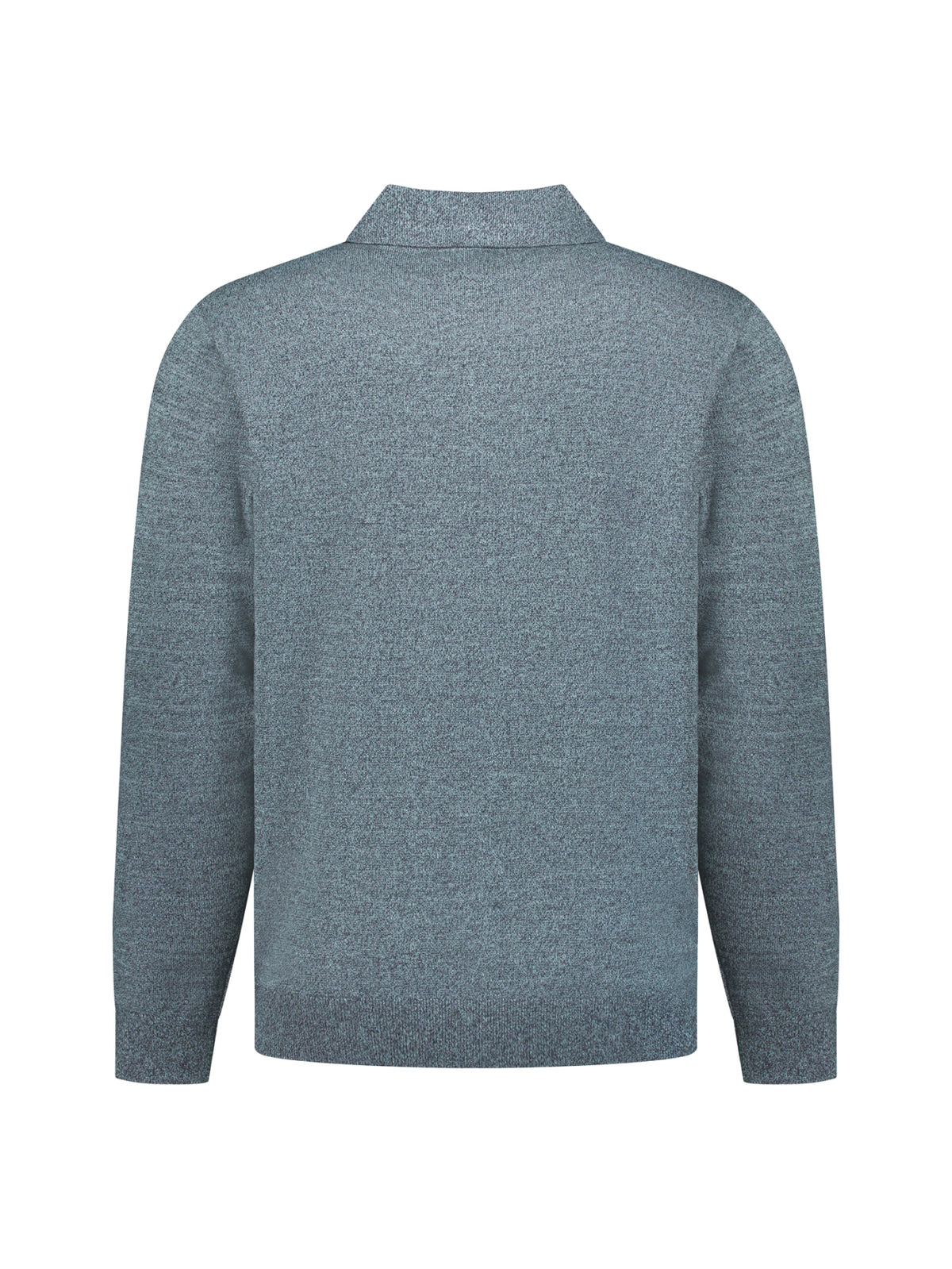 Gemêleerde polo trui | Dusty Blue