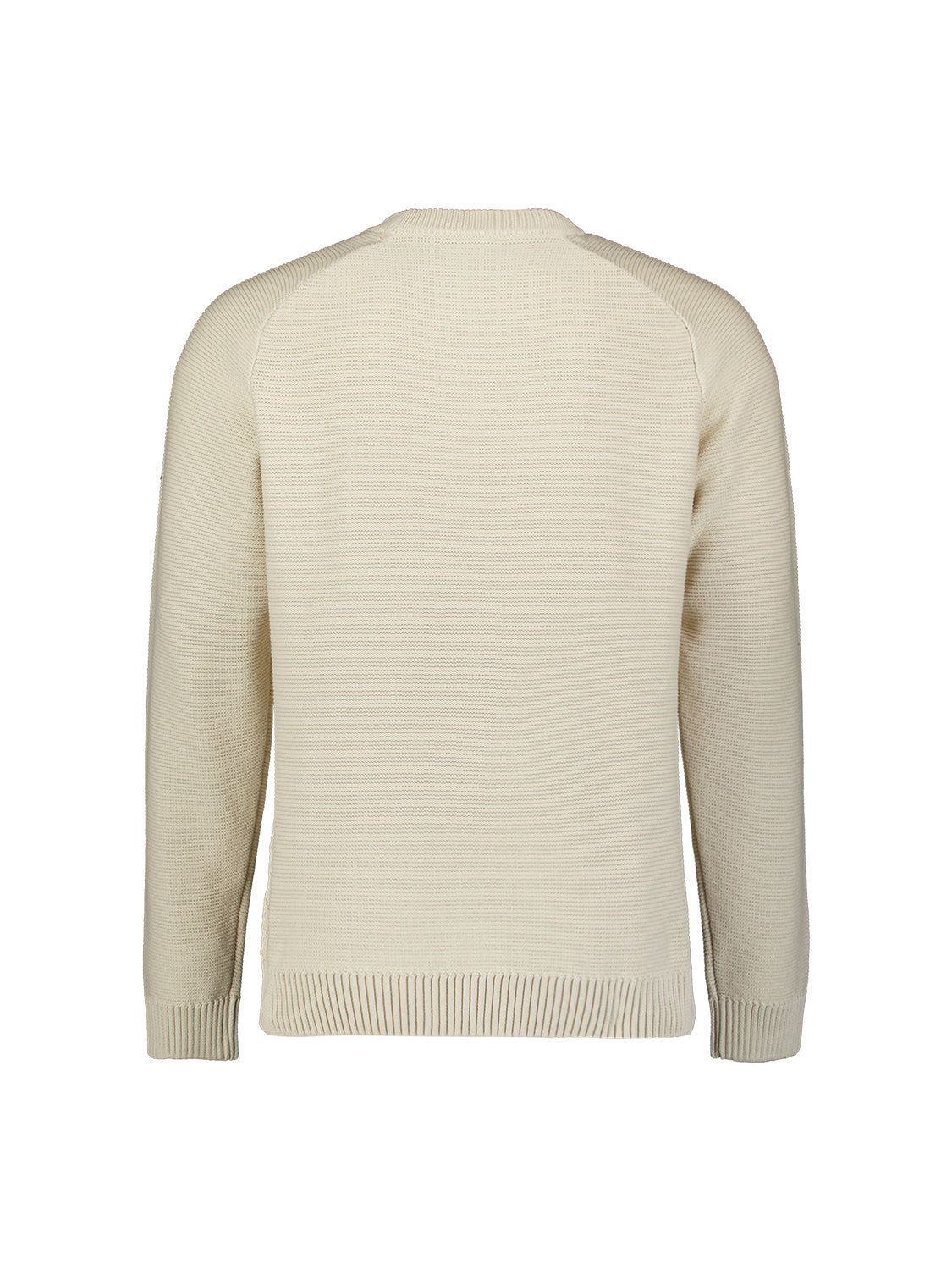 Kabelgebreide trui met ronde hals | Stone
