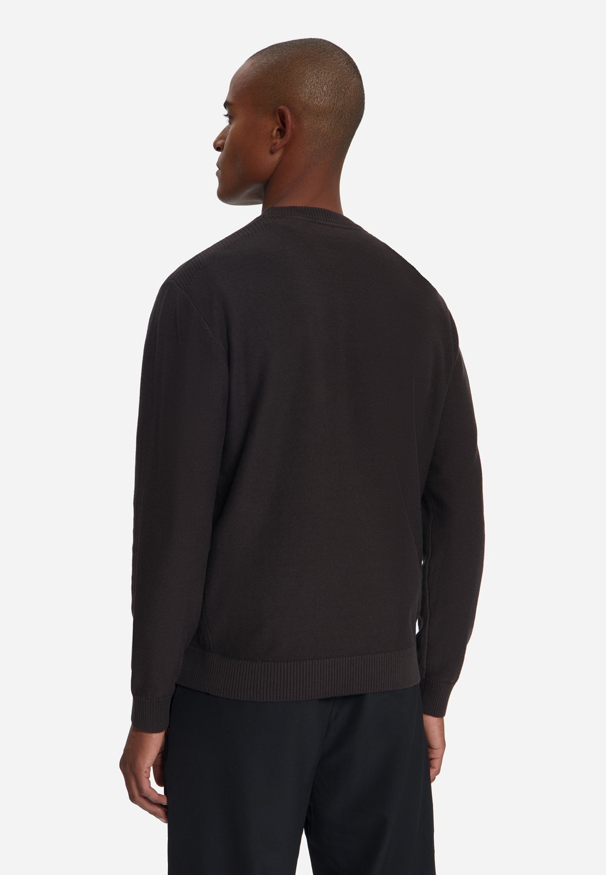 Trui met ronde hals | Dark Brown
