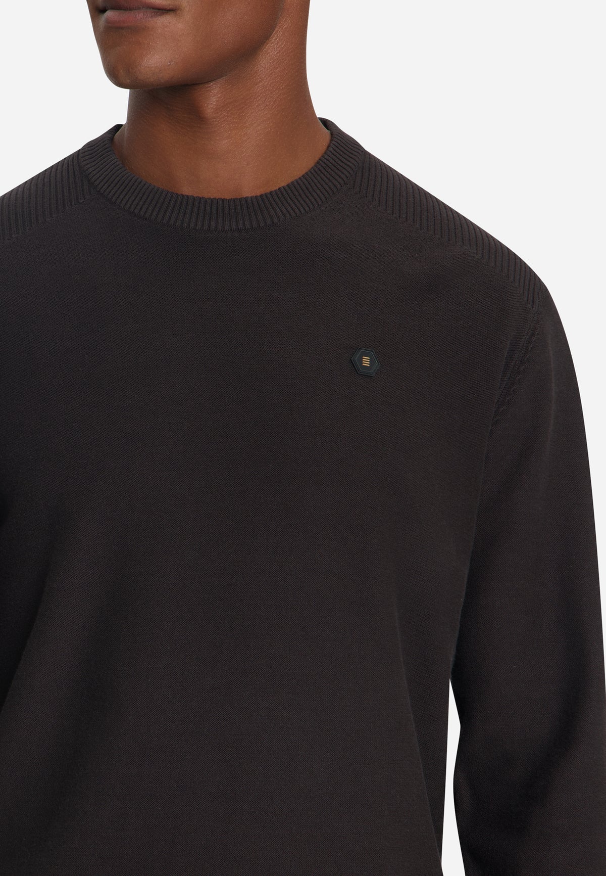 Trui met ronde hals | Dark Brown
