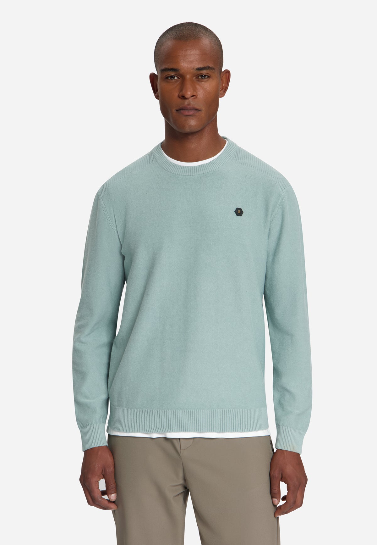 Trui met ronde hals | Dusty Blue