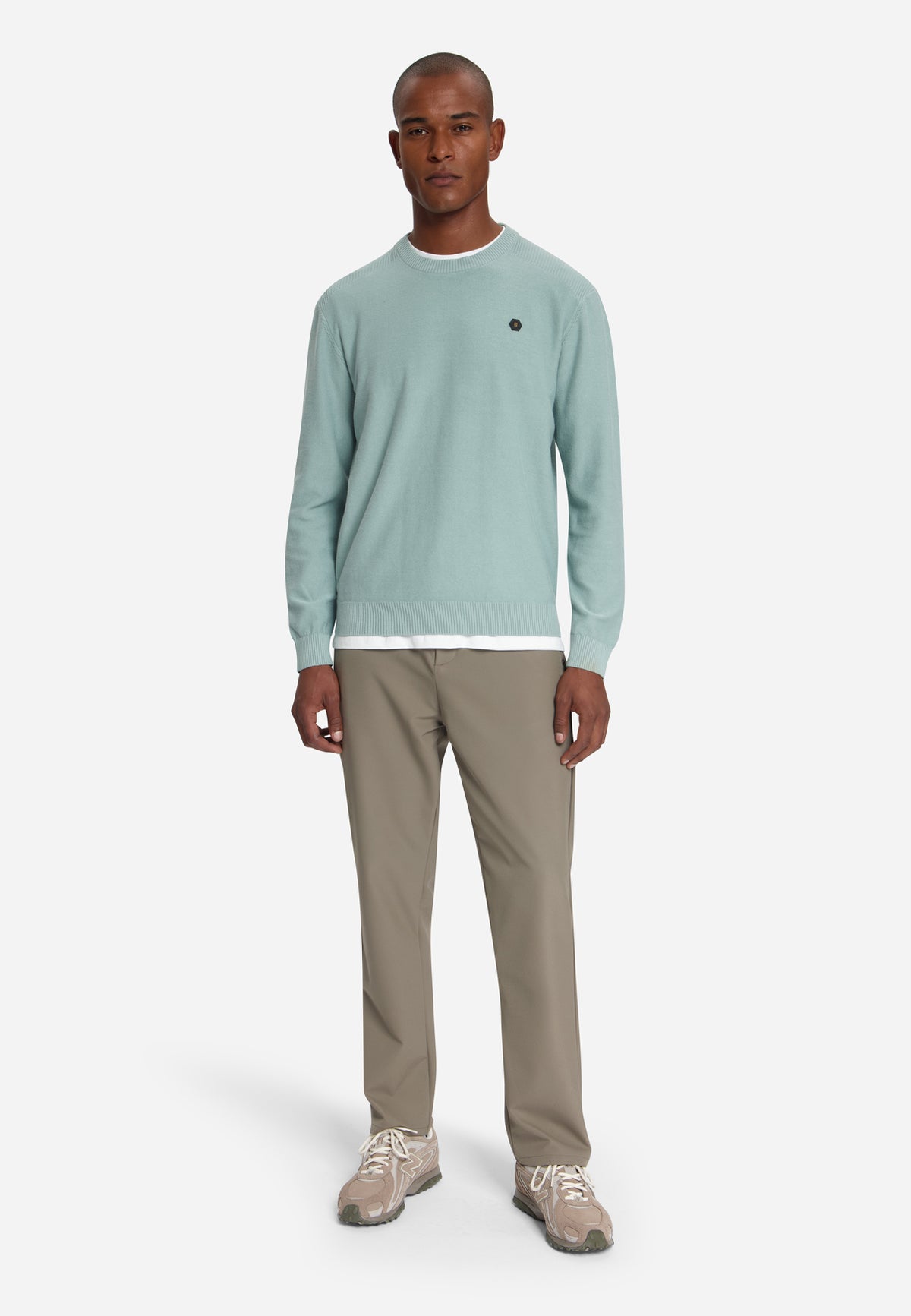 Trui met ronde hals | Dusty Blue