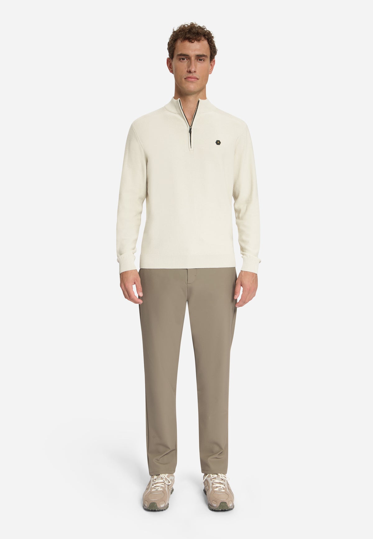 Half-zip trui | Stone