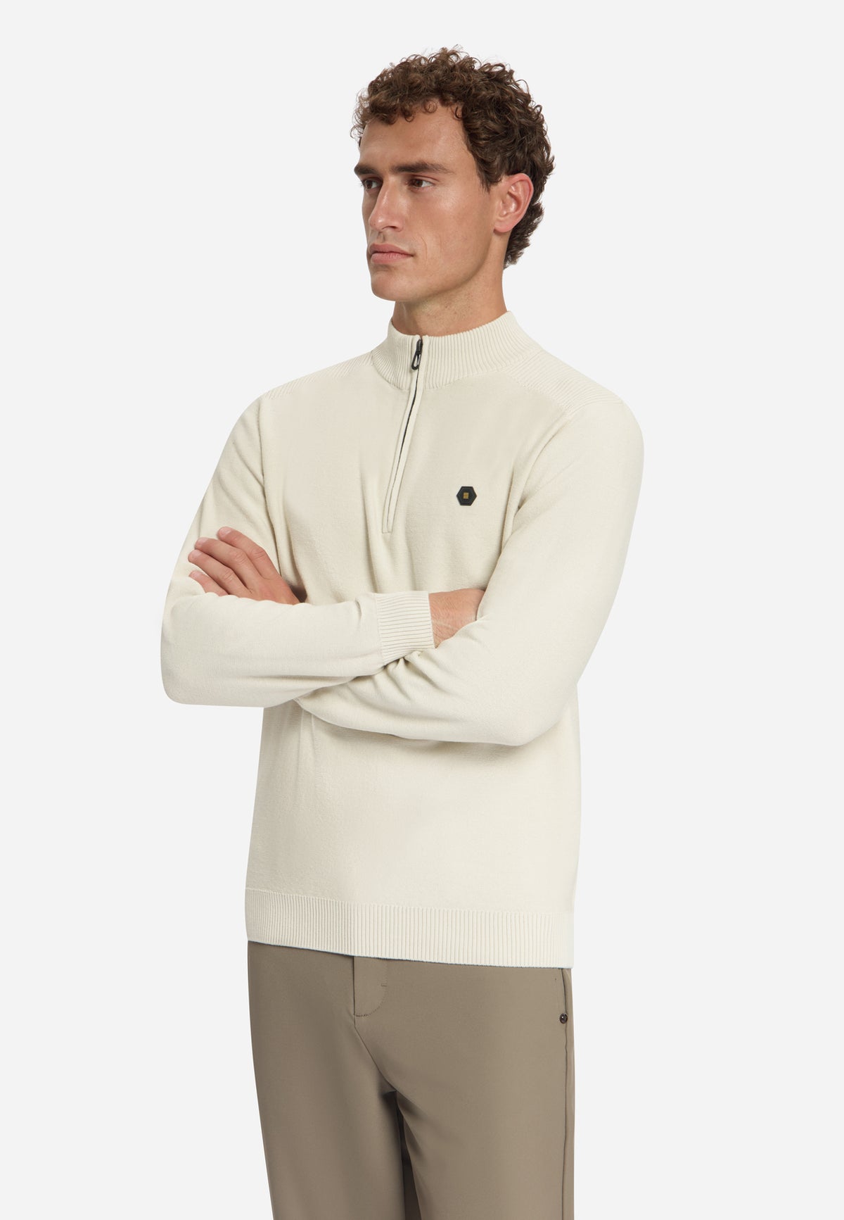 Half-zip trui | Stone