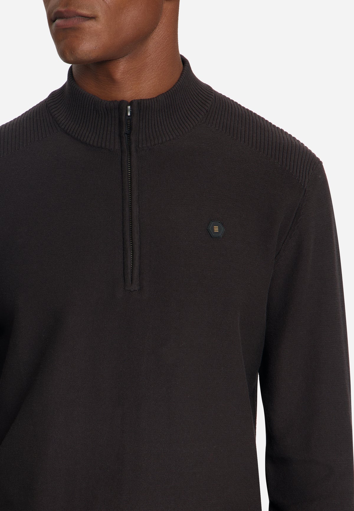 Half-zip trui | Dark Brown