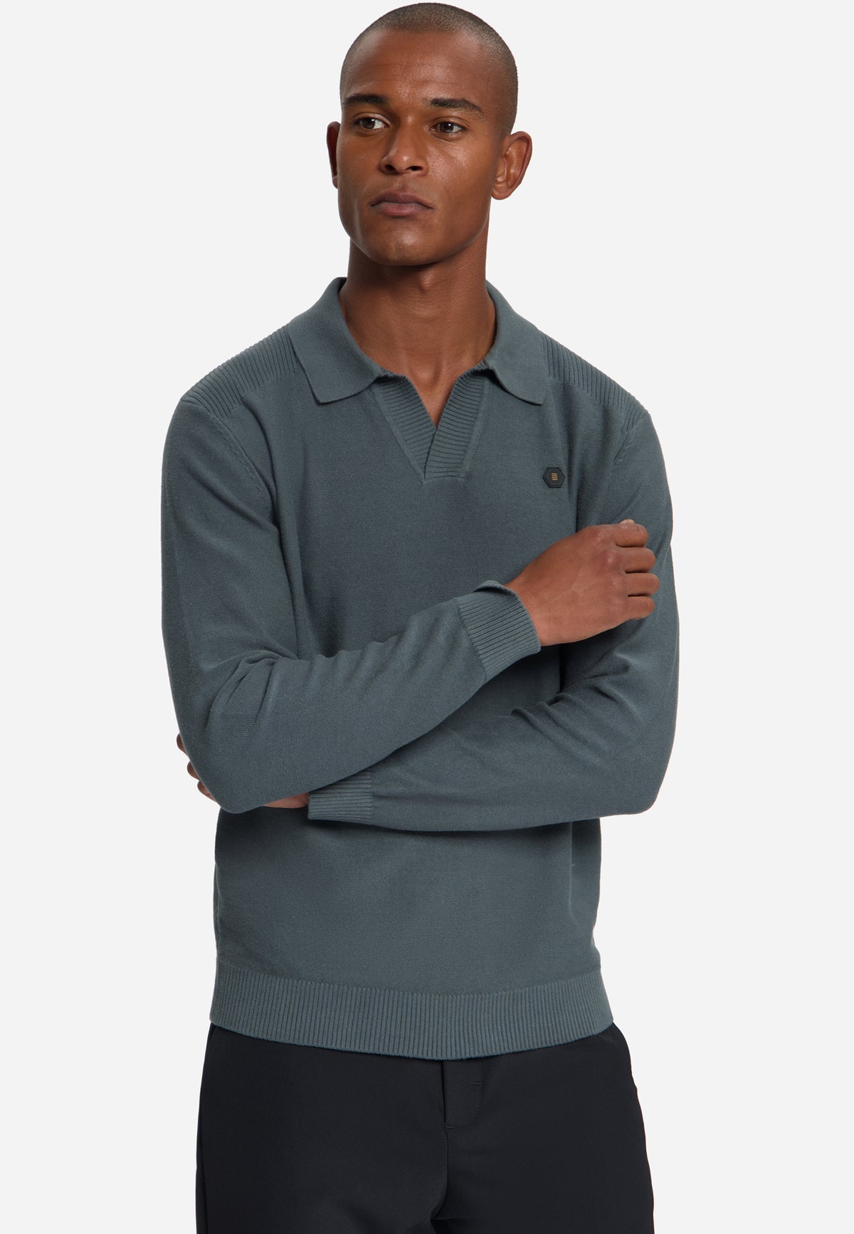 Half-zip trui | Dark Steel