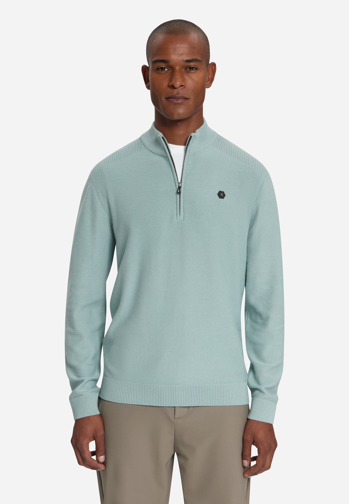 Half-zip trui | Dusty Blue